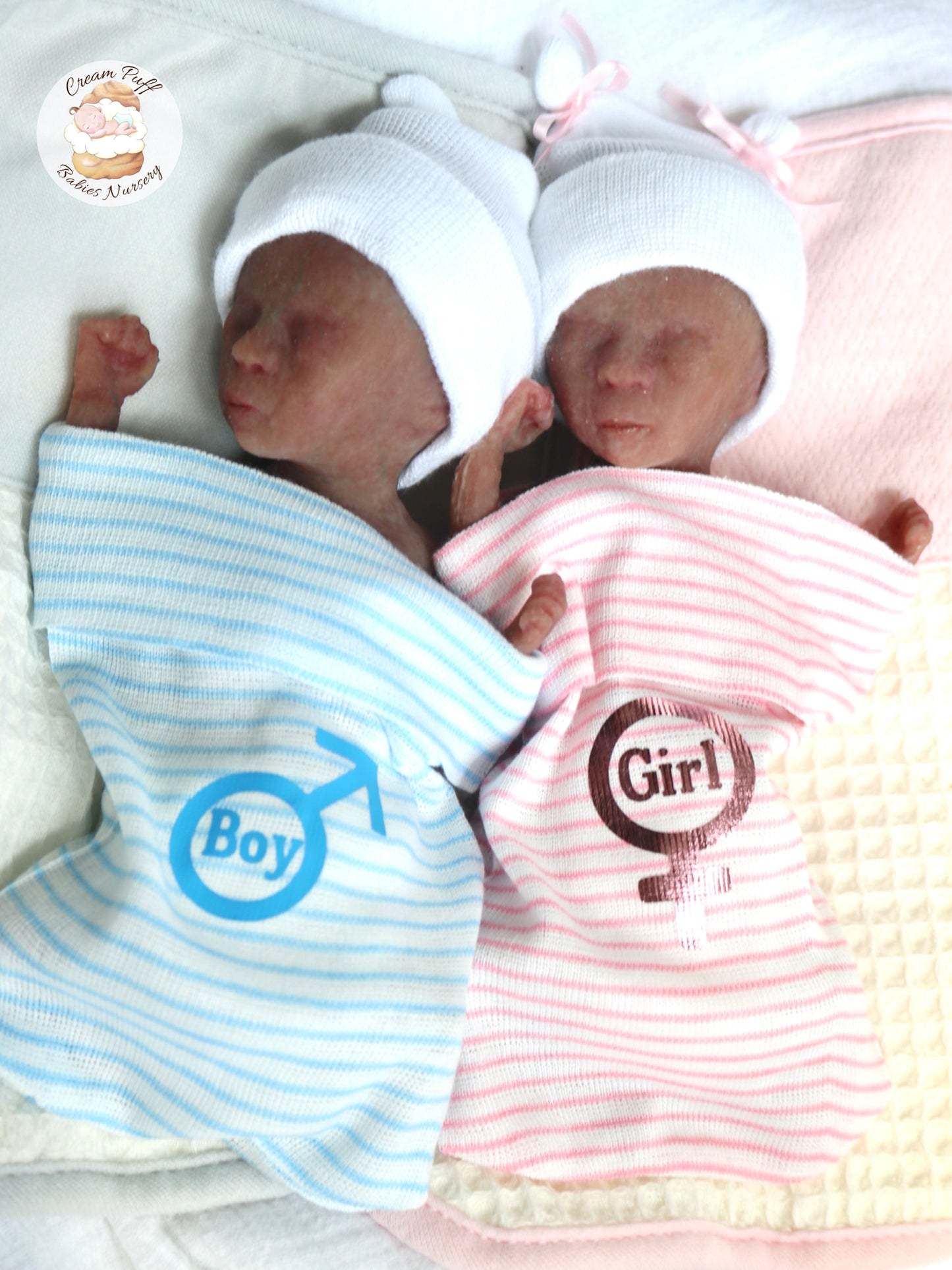 Adoptable Silicone Fetus Memorial Baby Girl / Baby Boy / Twins
