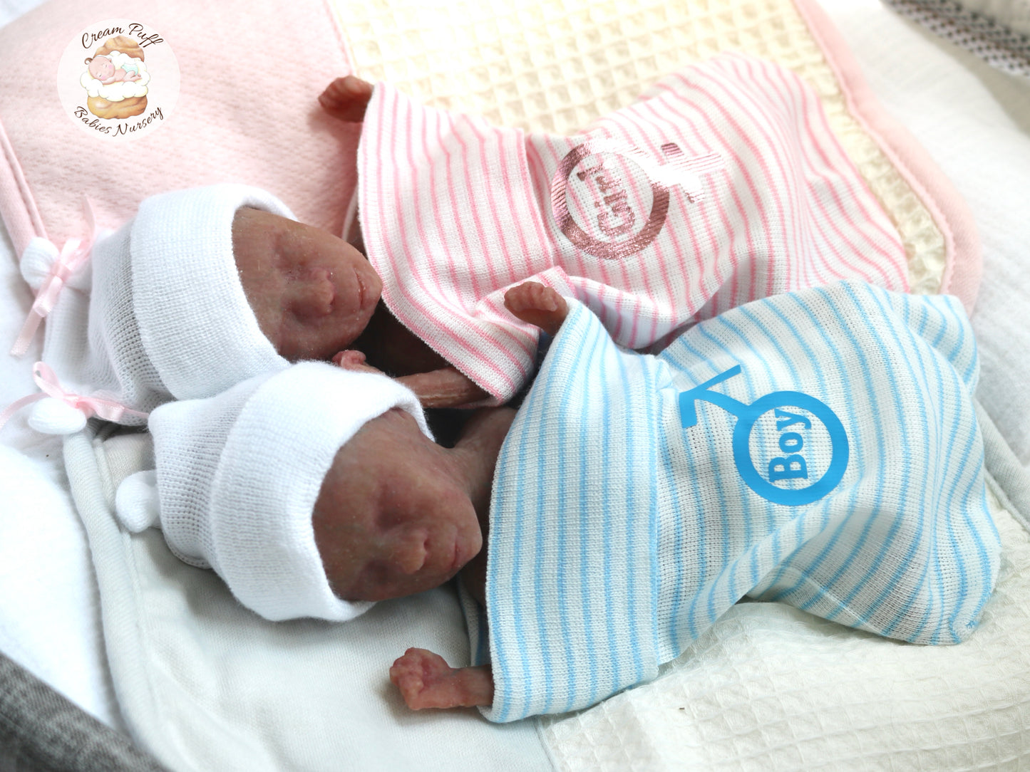 Adoptable Silicone Fetus Memorial Baby Girl / Baby Boy / Twins
