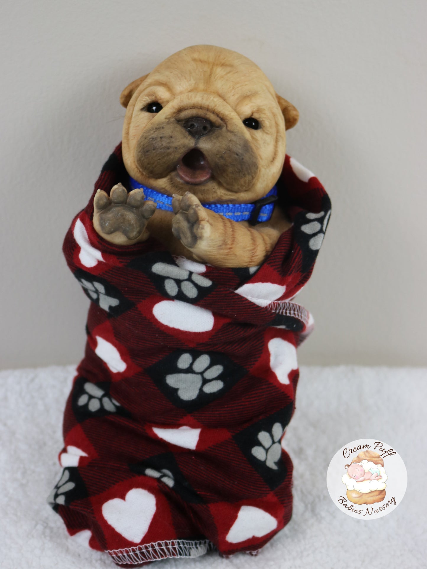 Shar Pei  Bulldog Puppy Dog Baby Doll