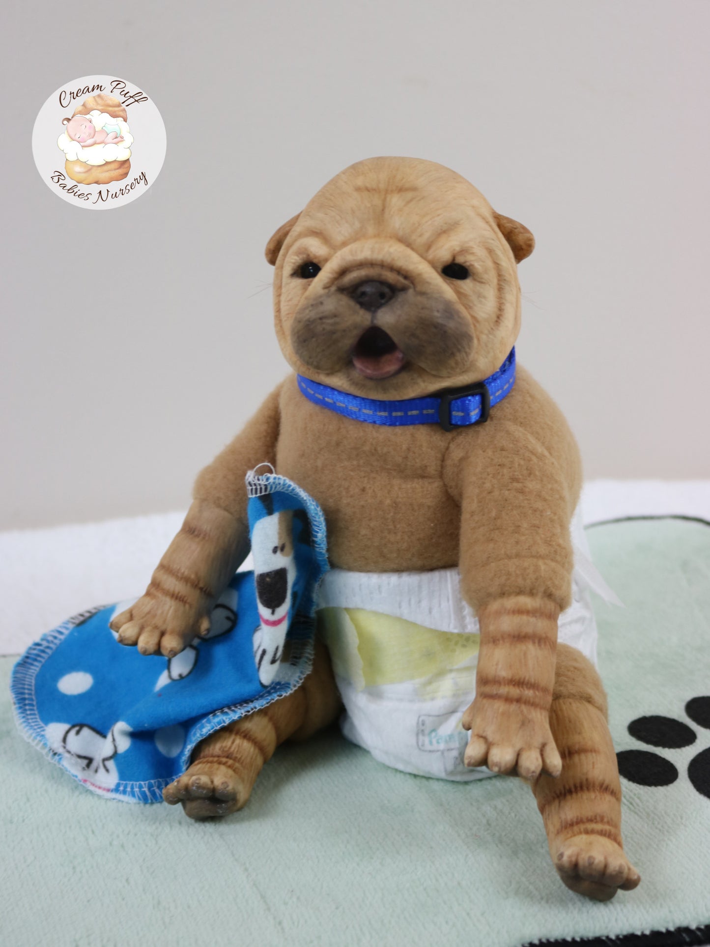 Shar Pei Bulldog Puppy Dog Baby Doll