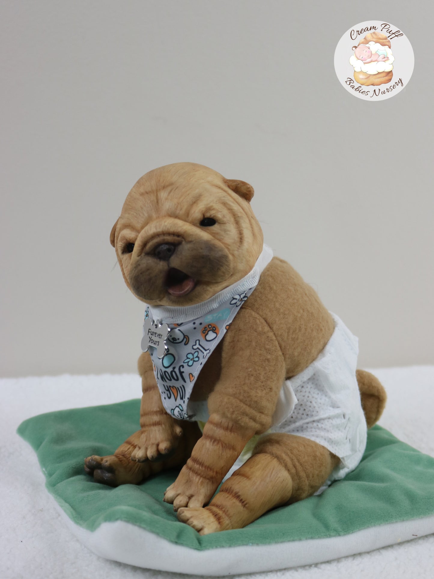 Shar Pei  Bulldog Puppy Dog Baby Doll