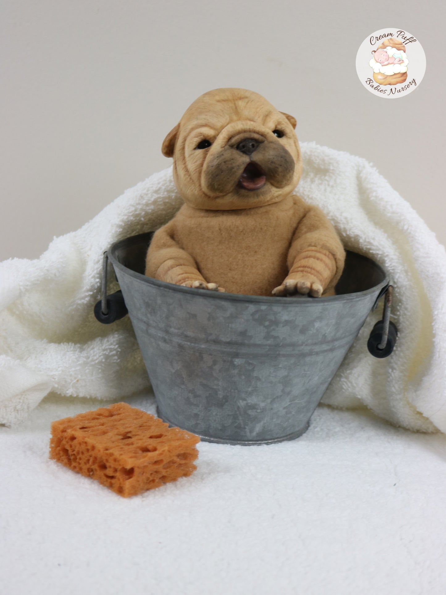 Shar Pei Bulldog Puppy Dog Baby Doll