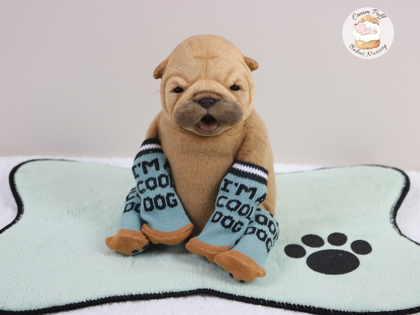 Shar Pei  Bulldog Puppy Dog Baby Doll