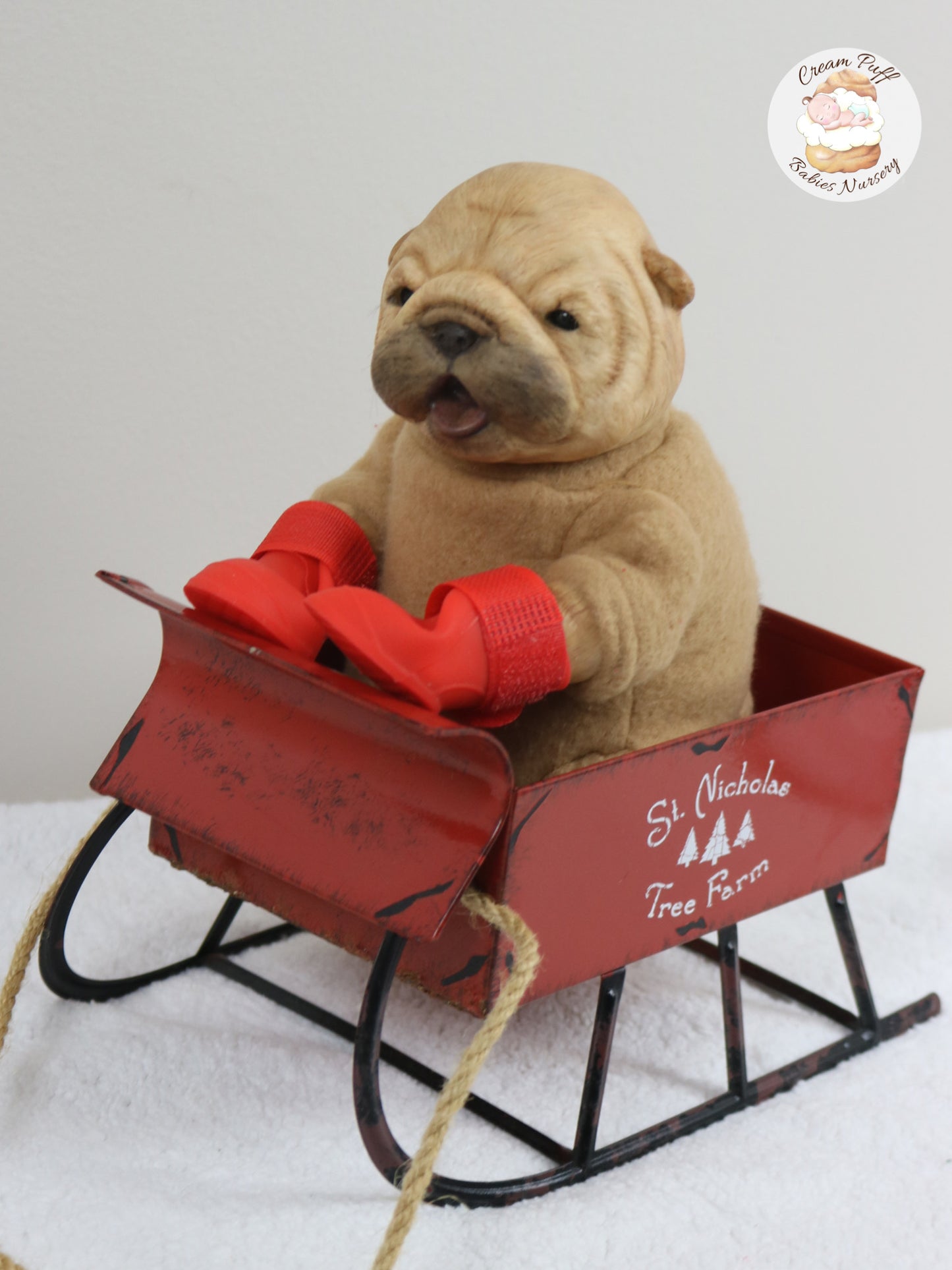 Shar Pei  Bulldog Puppy Dog Baby Doll