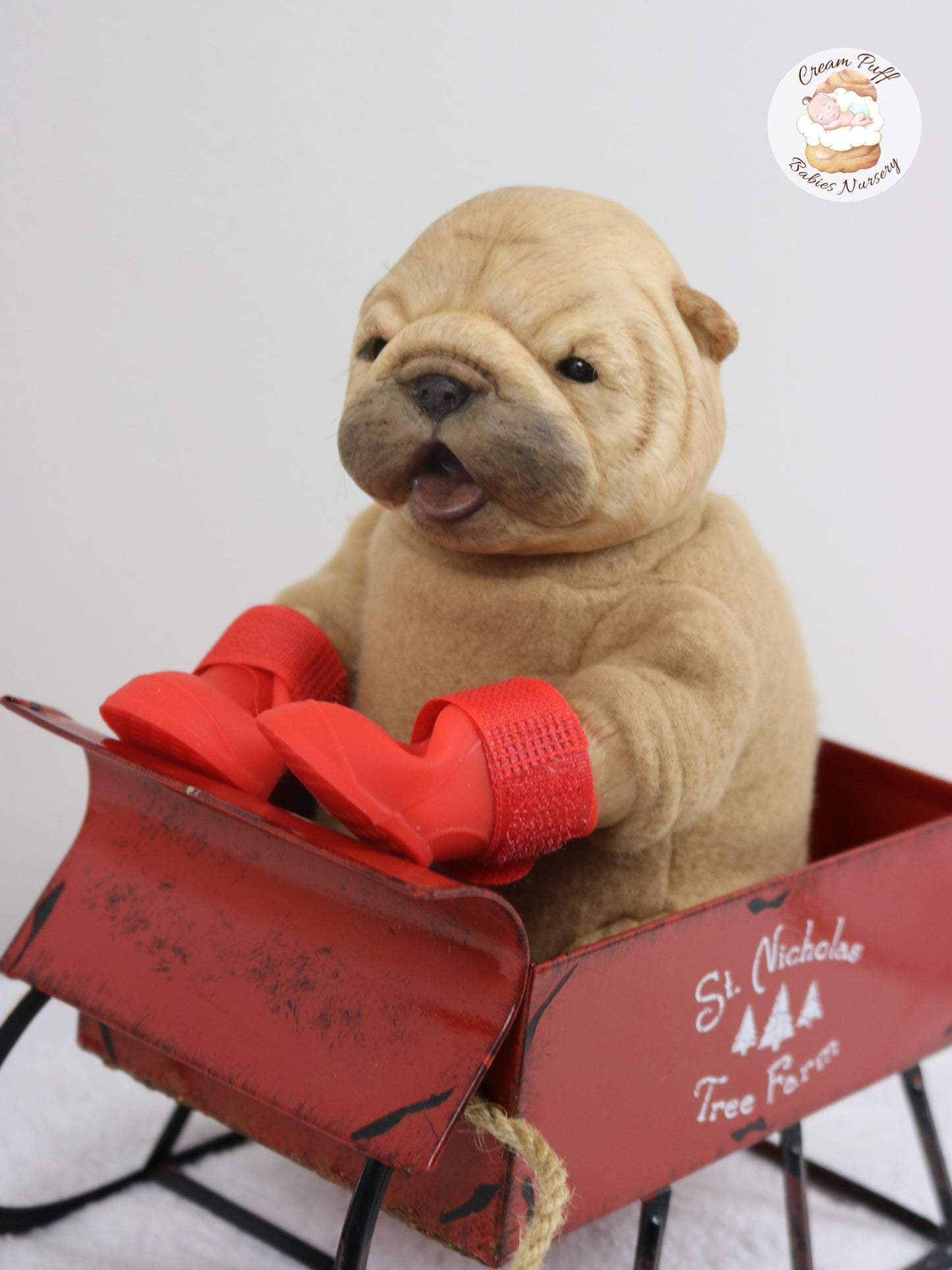 Shar Pei Bulldog Puppy Dog Baby Doll