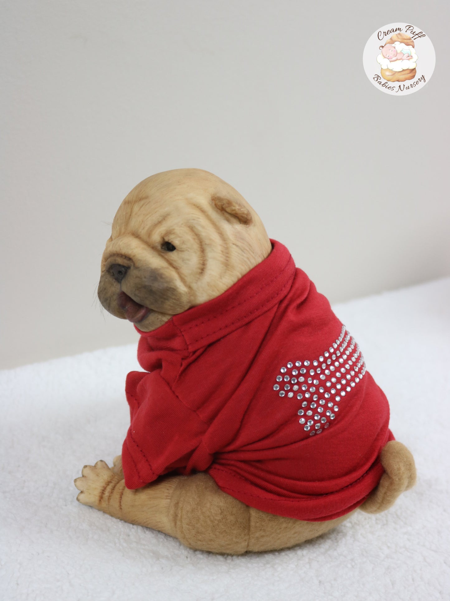 Shar Pei Bulldog Puppy Dog Baby Doll