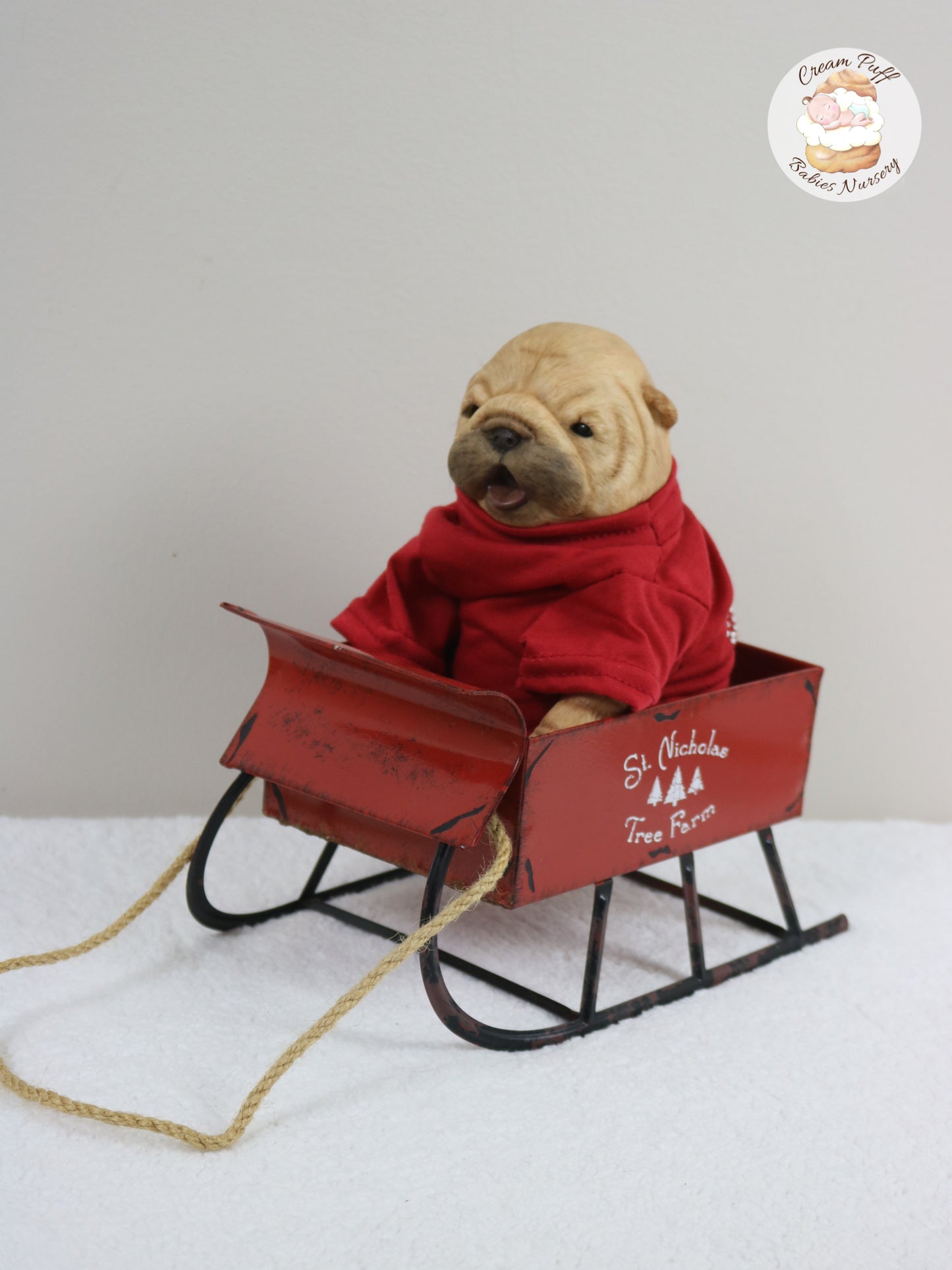 Shar Pei Bulldog Puppy Dog Baby Doll