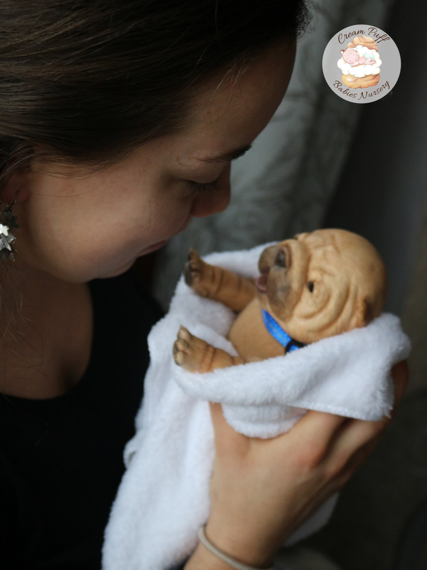 Shar Pei Bulldog Puppy Dog Baby Doll