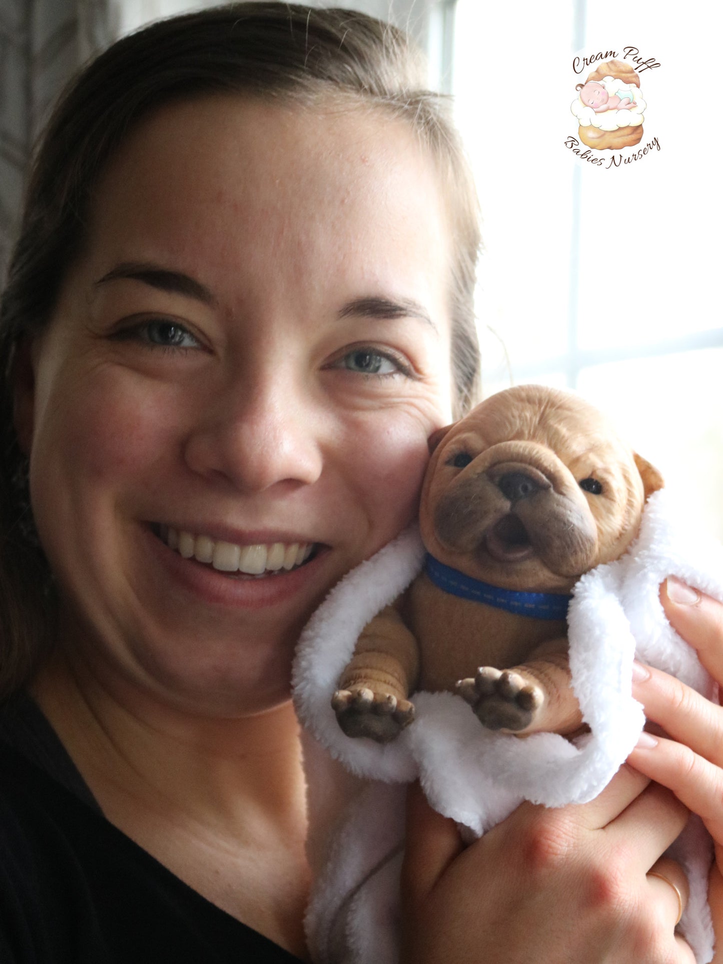 Shar Pei Bulldog Puppy Dog Baby Doll