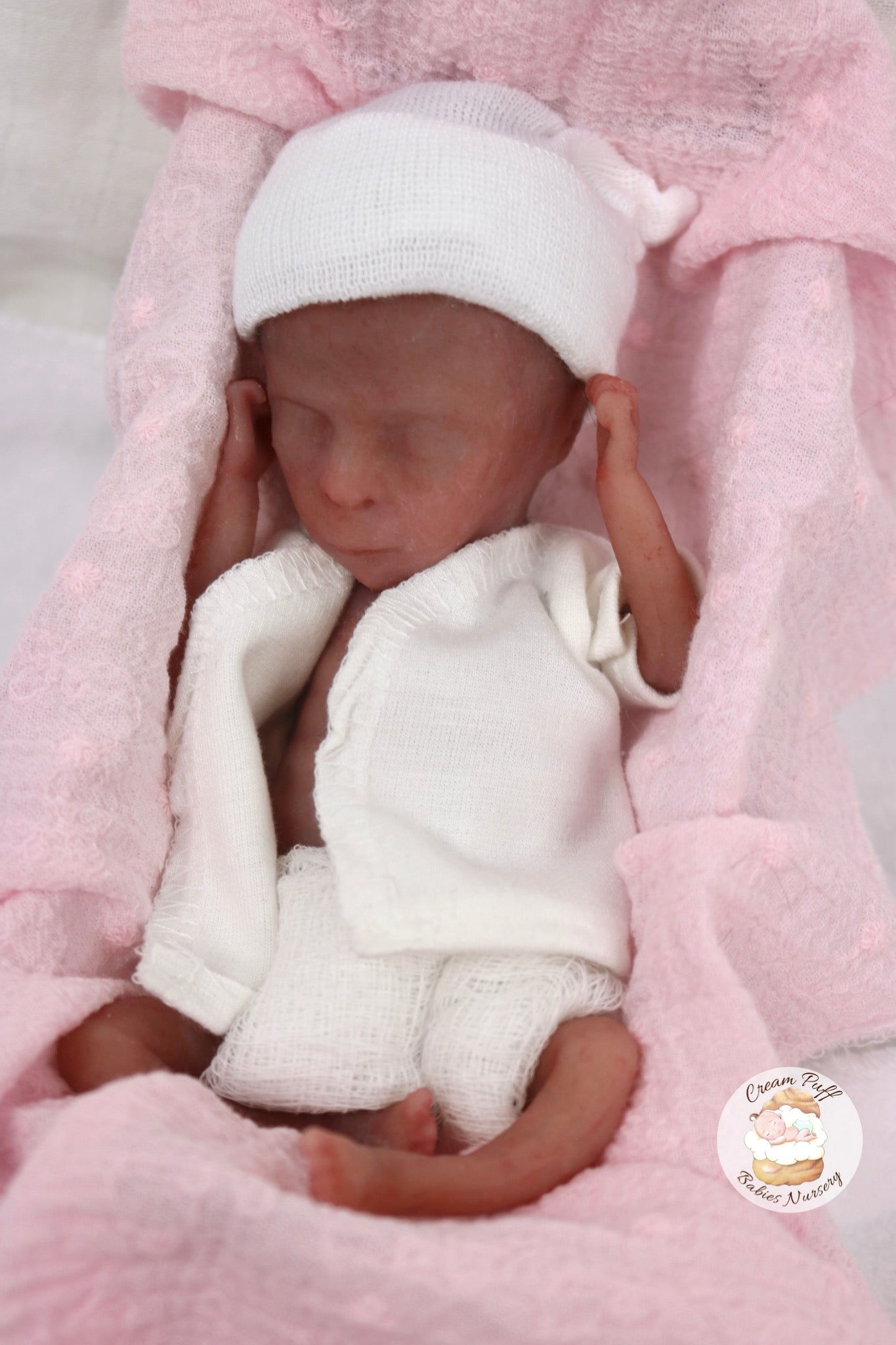 Silicone Micro Preemie Baby Girl Memorial Doll 17-18 week gestation