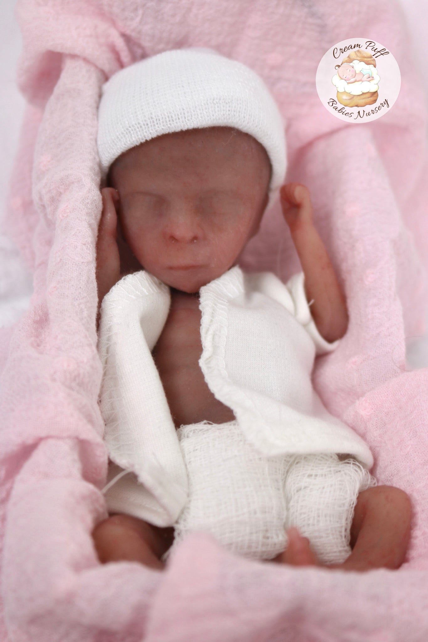 Silicone Micro Preemie Baby Girl Memorial Doll 17-18 week gestation