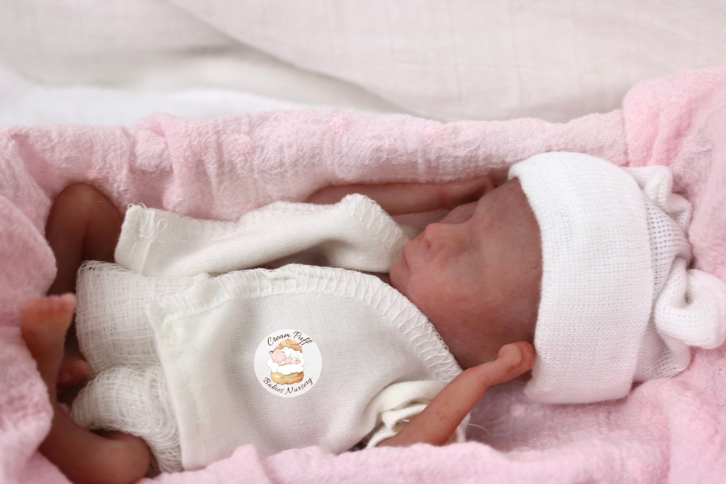 Silicone Micro Preemie Baby Girl Memorial Doll 17-18 week gestation