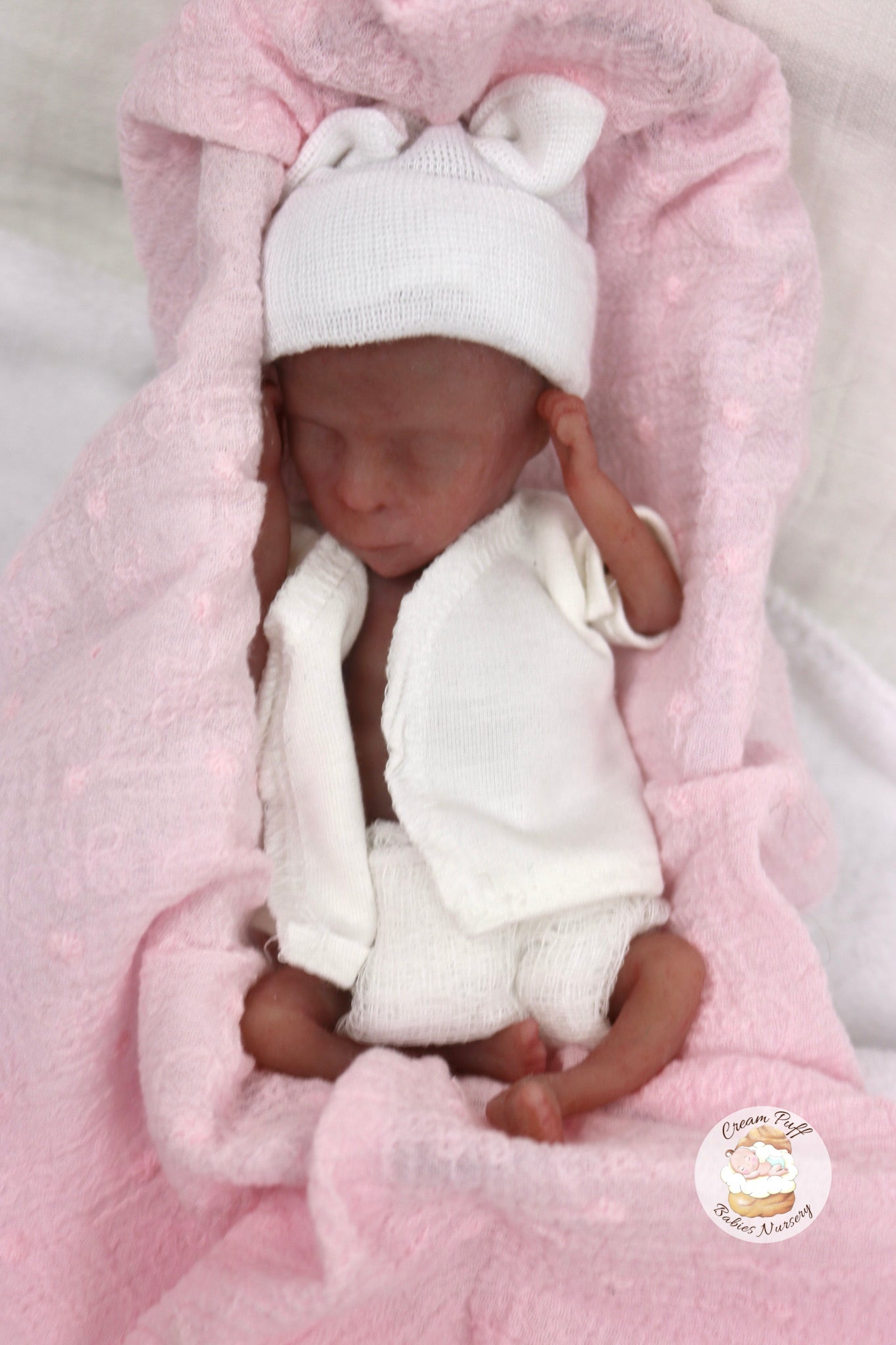 Silicone Micro Preemie Baby Girl Memorial Doll 17-18 week gestation