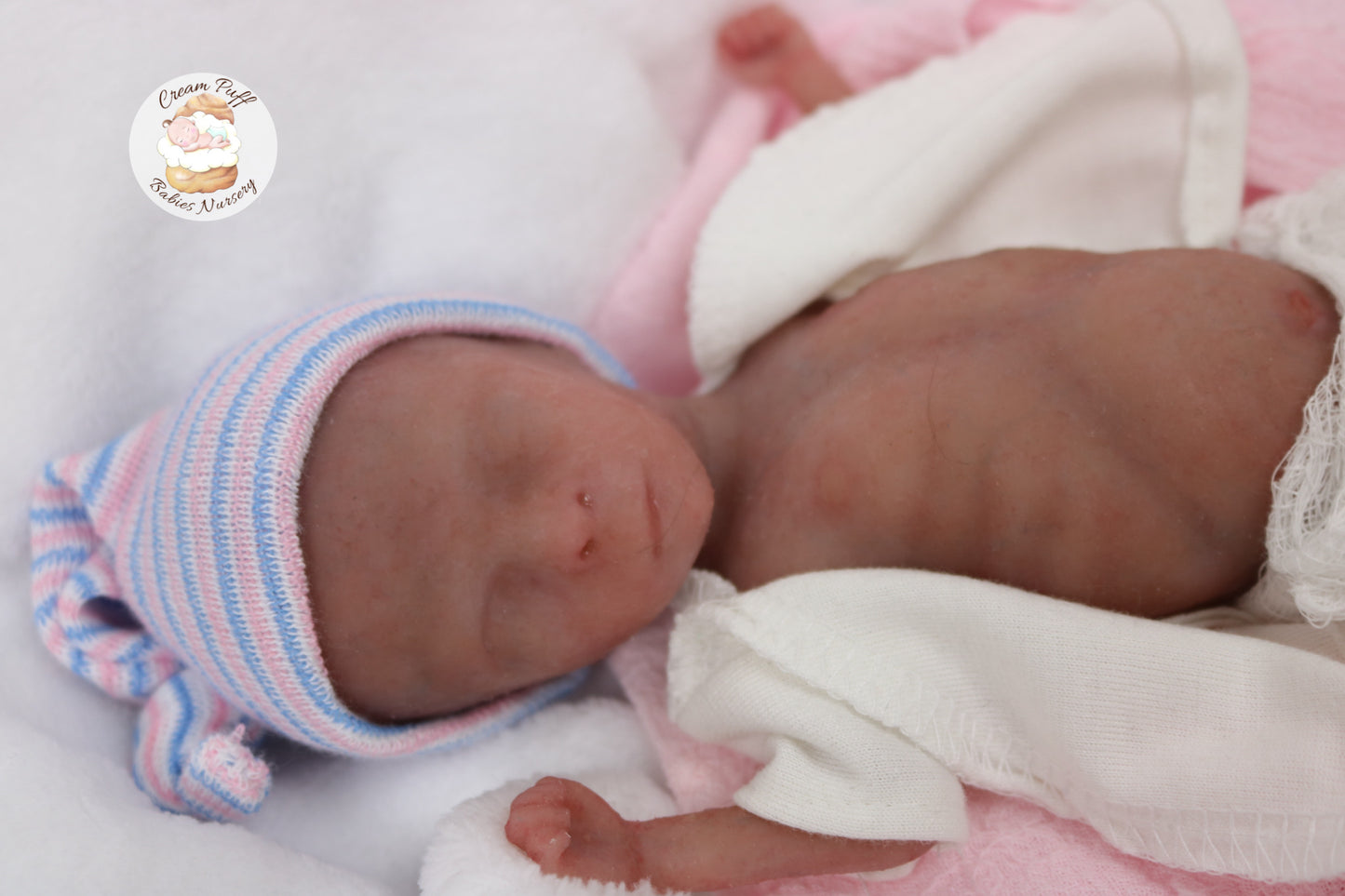 Silicone Micro Preemie Baby Girl Memorial Doll 17-18 week gestation