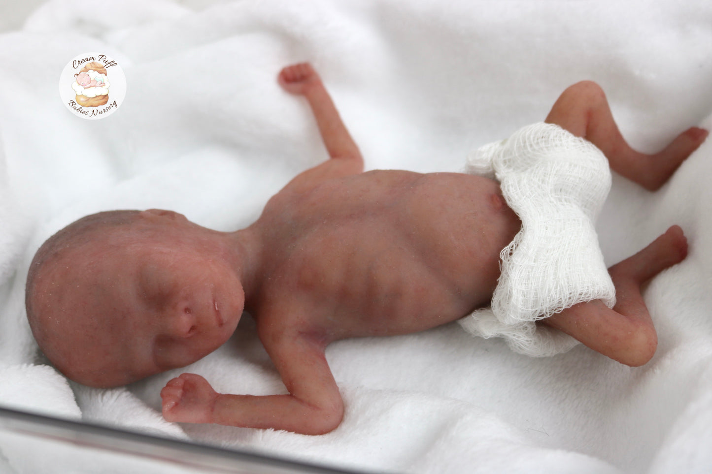 Silicone Micro Preemie Baby Girl Memorial Doll 17-18 week gestation
