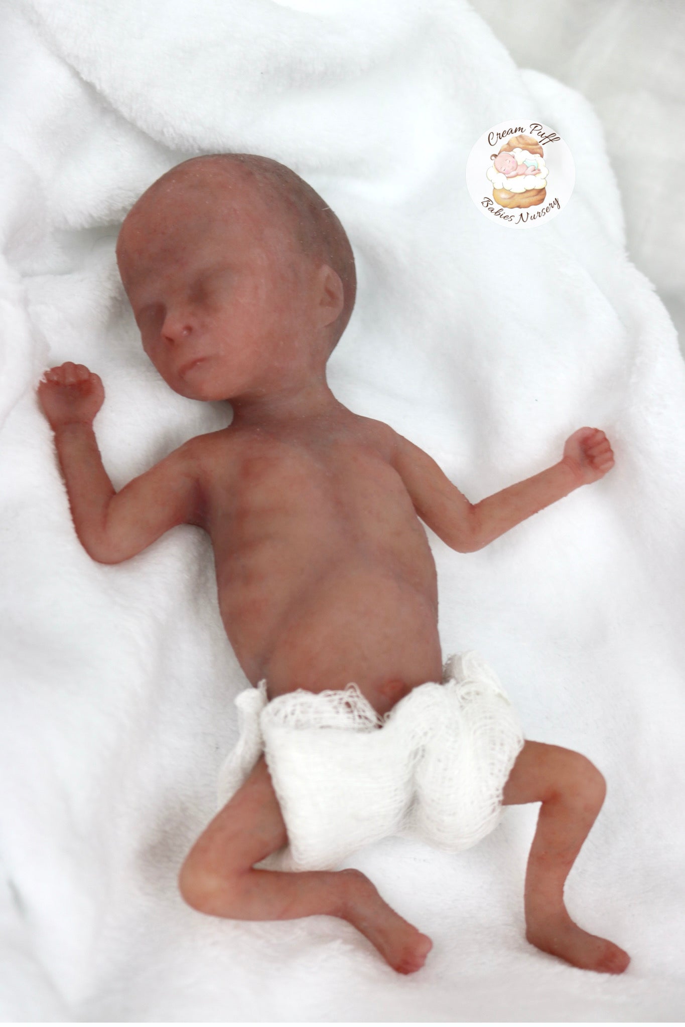 Silicone Micro Preemie Baby Girl Memorial Doll 17-18 week gestation