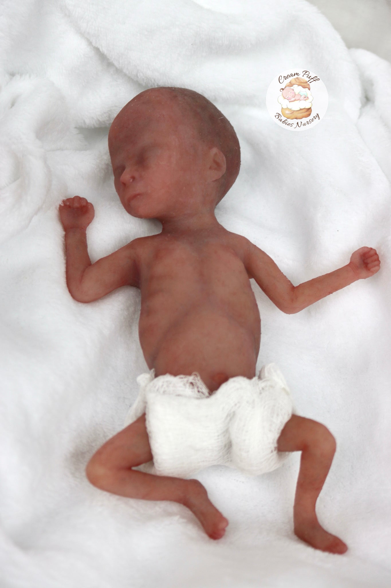 Silicone Micro Preemie Baby Girl Memorial Doll 17-18 week gestation