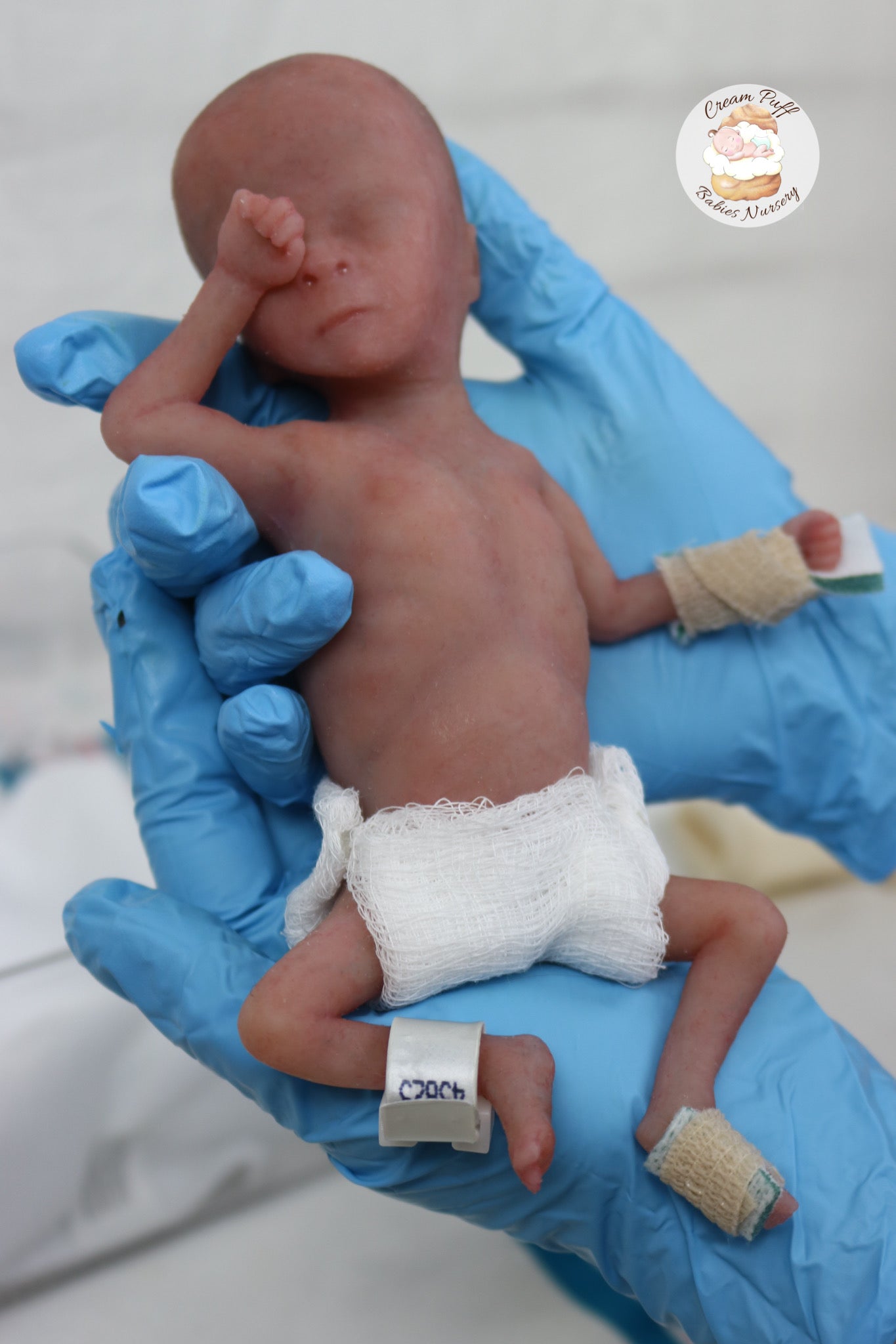 Silicone Micro Preemie Baby Girl Memorial Doll 17-18 week gestation