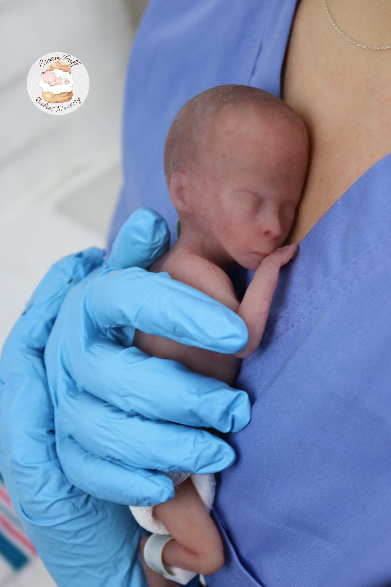 Silicone Micro Preemie Baby Girl Memorial Doll 17-18 week gestation