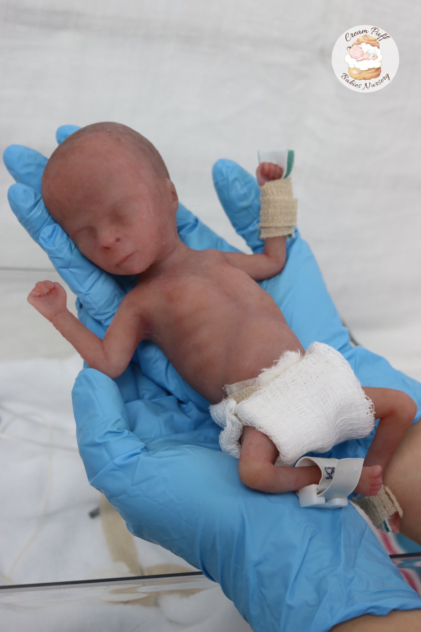 Silicone Micro Preemie Baby Girl Memorial Doll 17-18 week gestation