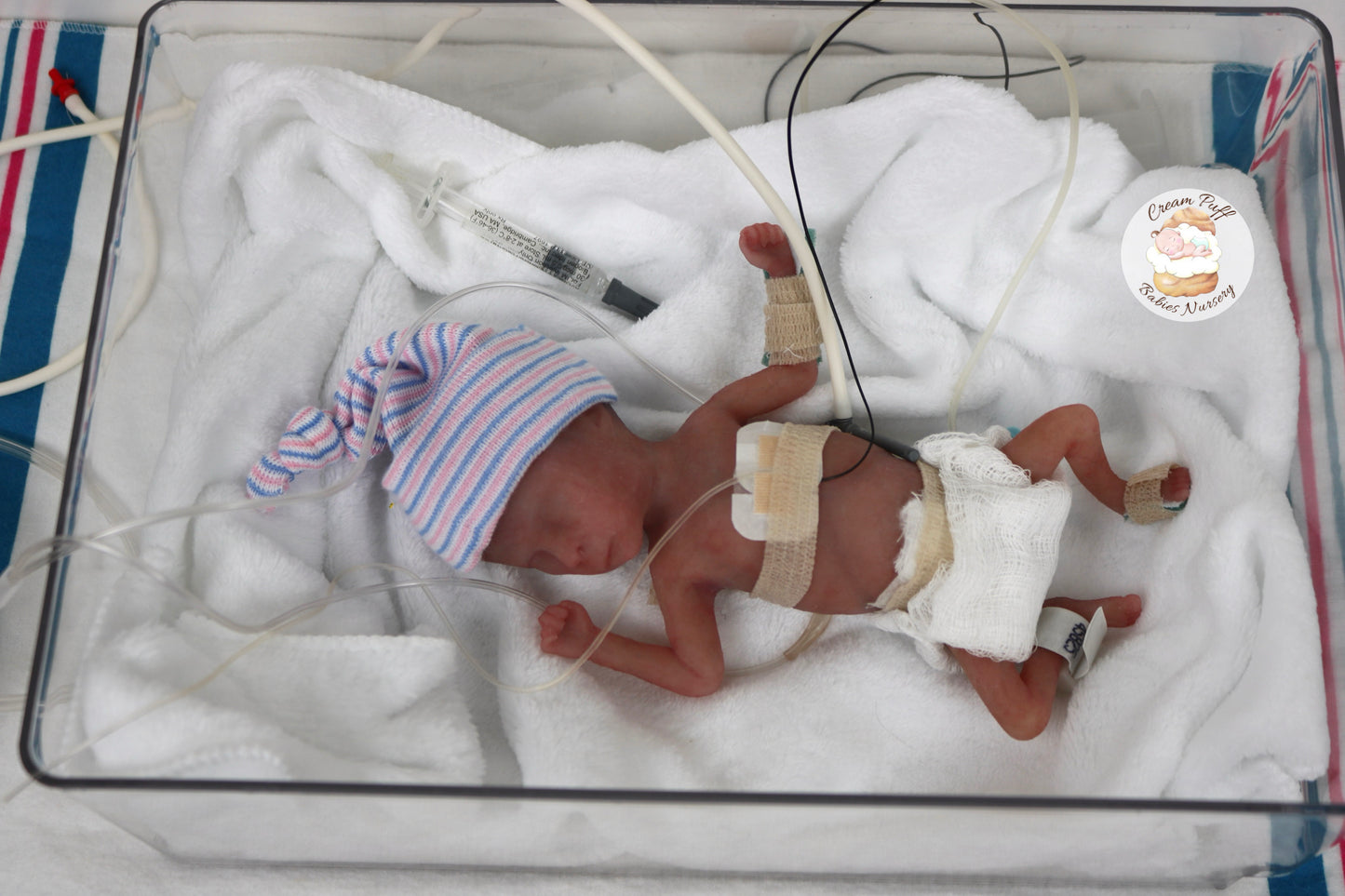 Silicone Micro Preemie Baby Girl Memorial Doll 17-18 week gestation