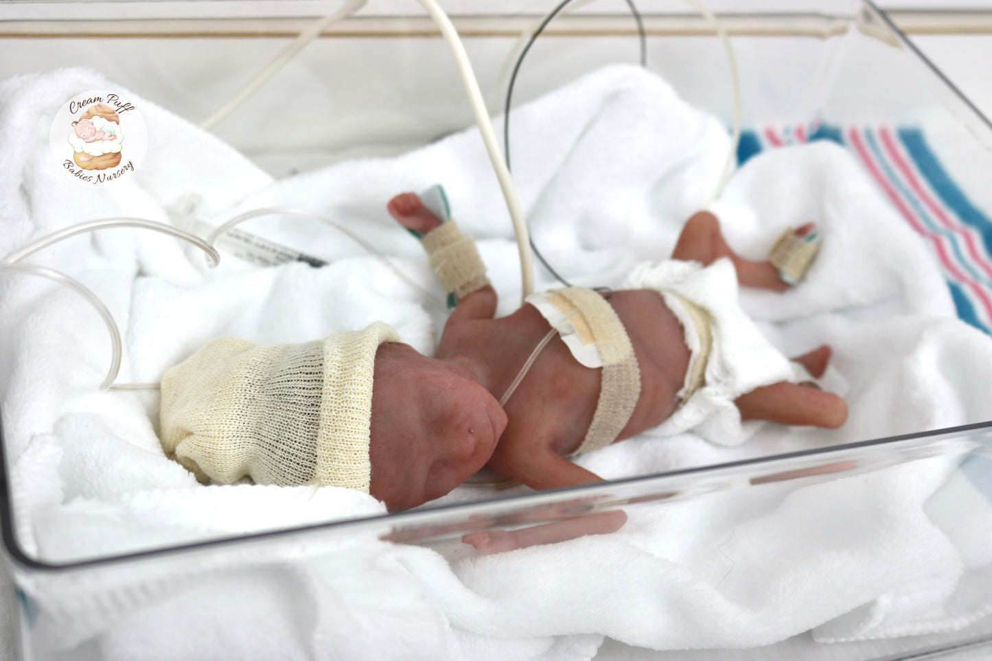 Silicone Micro Preemie Baby Girl Memorial Doll 17-18 week gestation