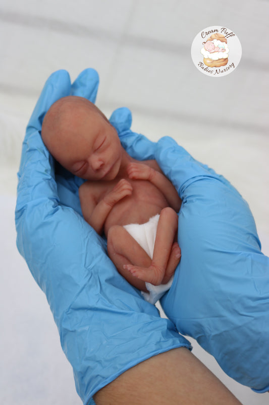 Silicone Micro Preemie Baby Boy Memorial Fetus Doll 15-16 Week Gestation