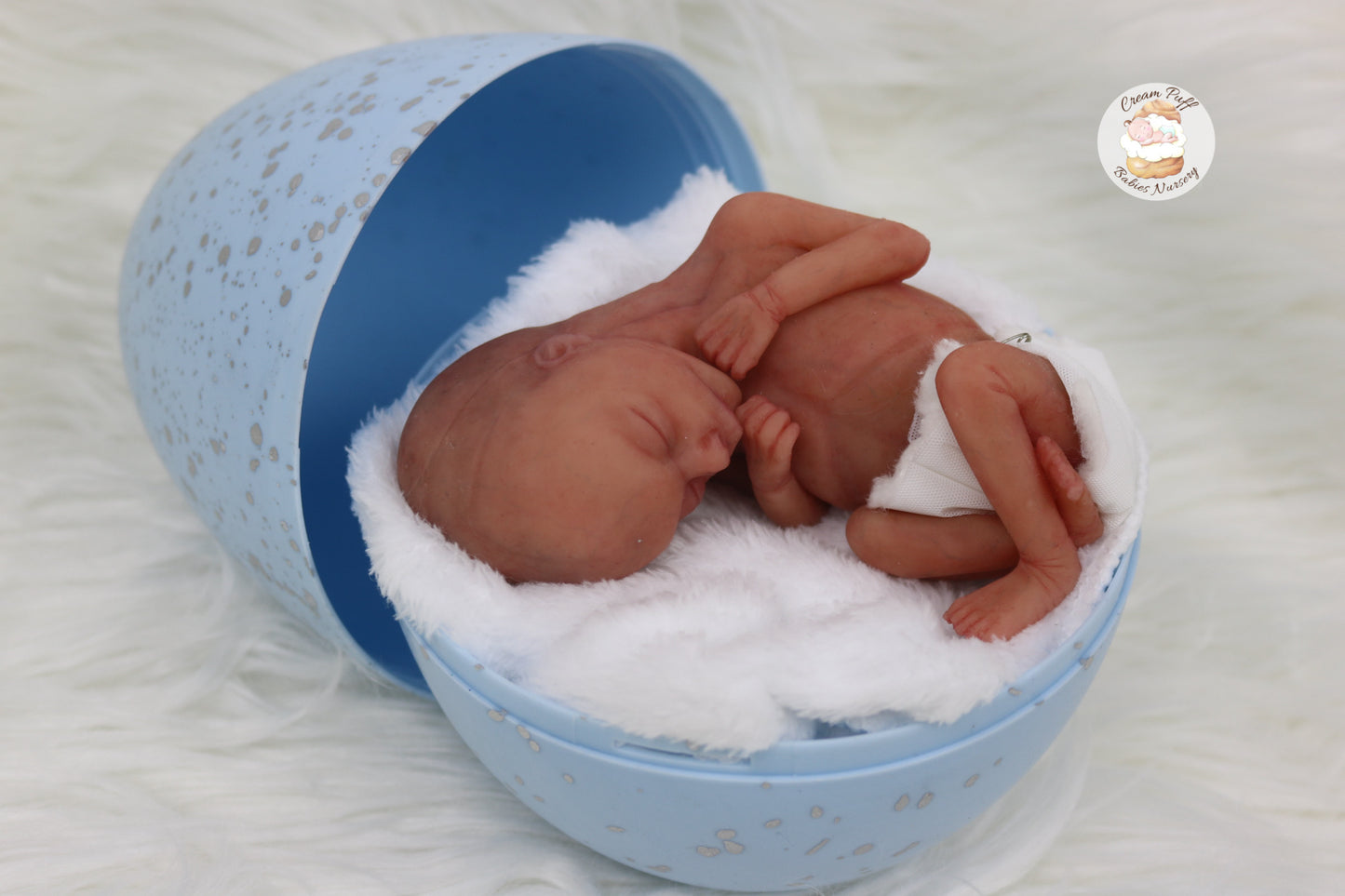 Adoptable Silicone Micro Preemie Baby Boy Memorial Fetus Doll 15-16 Week Gestation