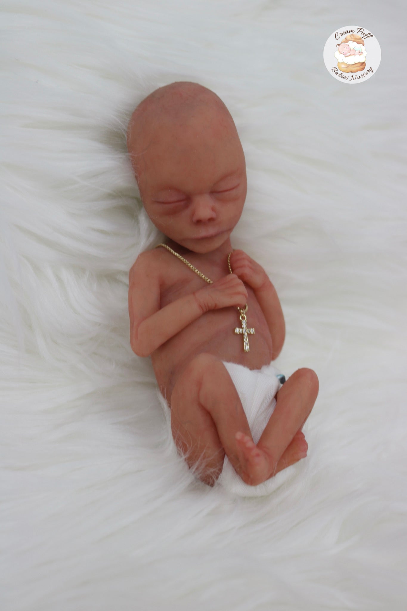 Silicone Micro Preemie Baby Boy Memorial Fetus Doll 15-16 Week Gestation
