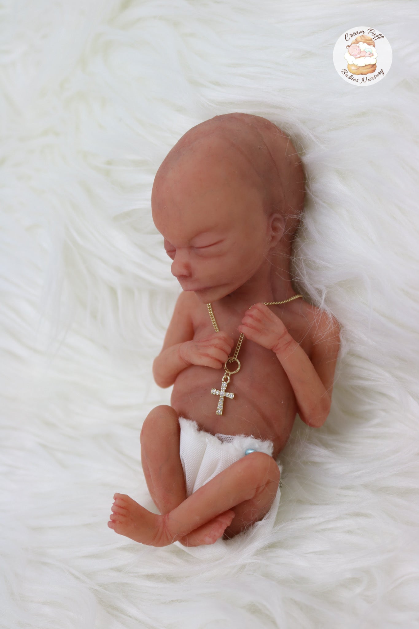 Silicone Micro Preemie Baby Boy Memorial Fetus Doll 15-16 Week Gestation