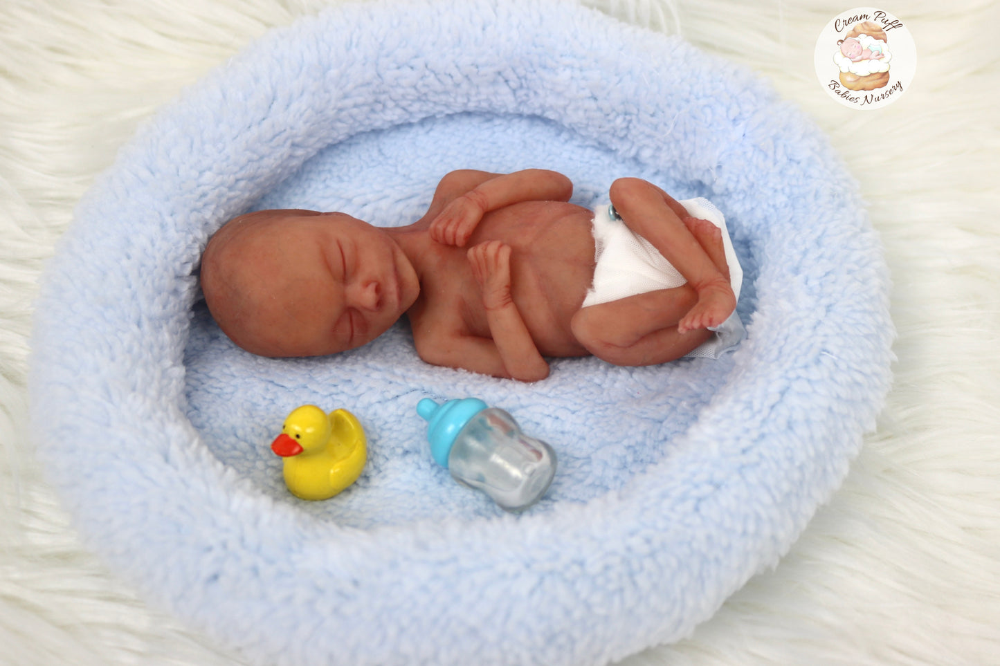 Adoptable Silicone Micro Preemie Baby Boy Memorial Fetus Doll 15-16 Week Gestation