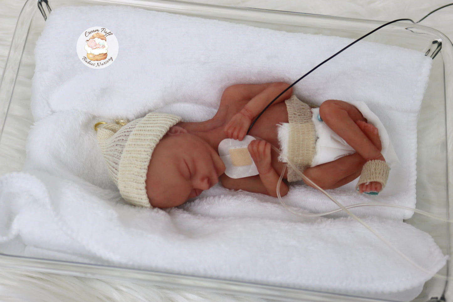 Adoptable Silicone Micro Preemie Baby Boy Memorial Fetus Doll 15-16 Week Gestation