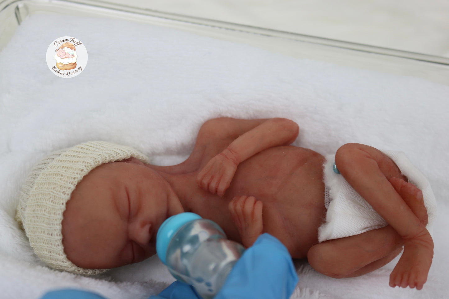 Adoptable Silicone Micro Preemie Baby Boy Memorial Fetus Doll 15-16 Week Gestation