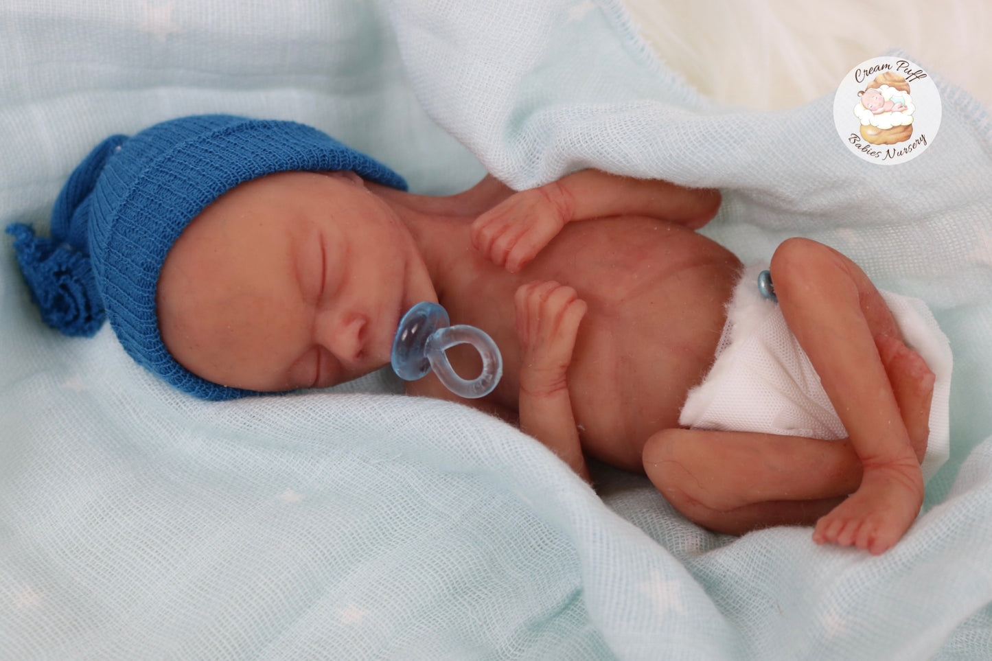 Silicone Micro Preemie Baby Boy Memorial Fetus Doll 15-16 Week Gestation