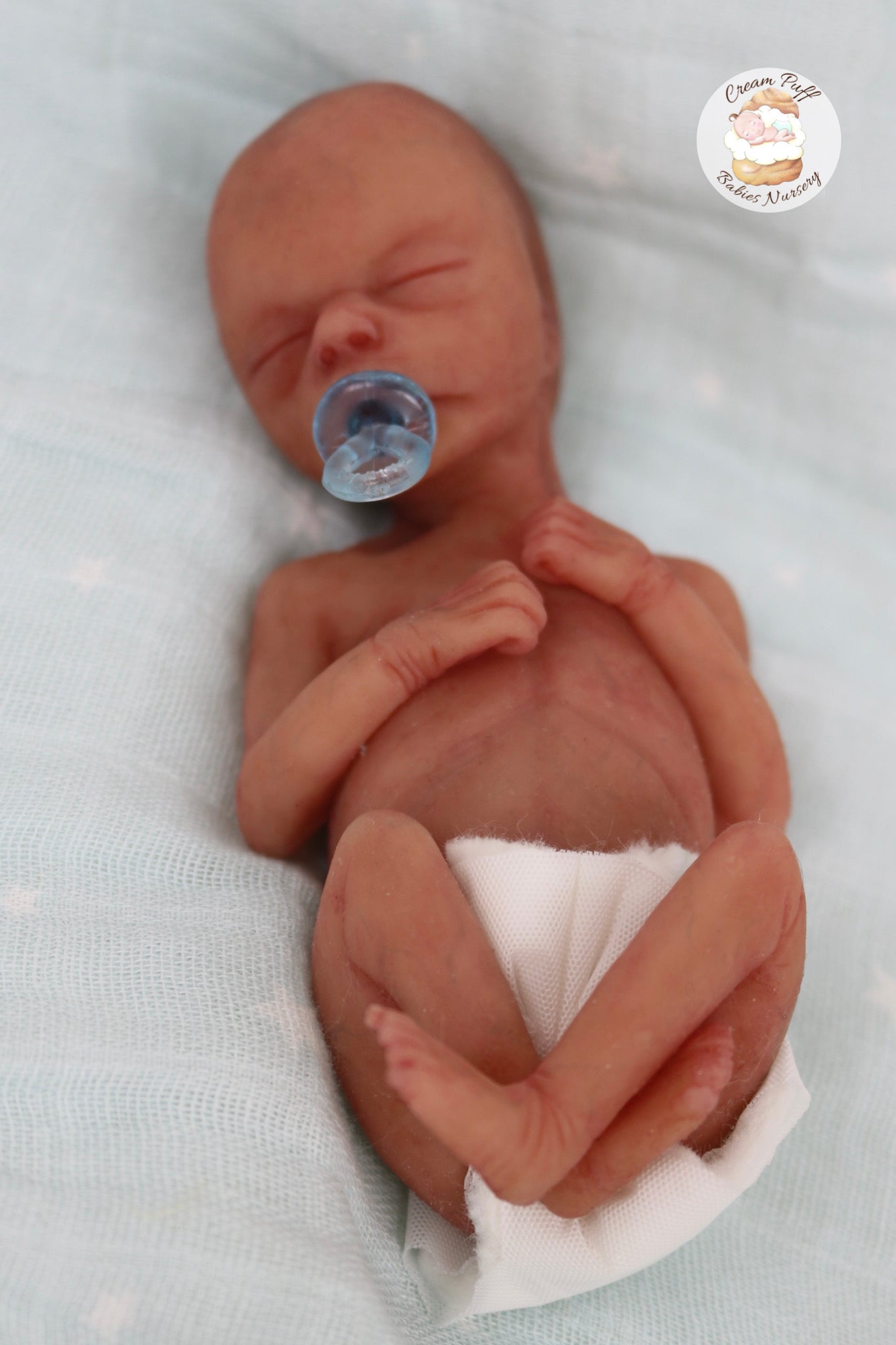 Silicone Micro Preemie Baby Boy Memorial Fetus Doll 15-16 Week Gestation