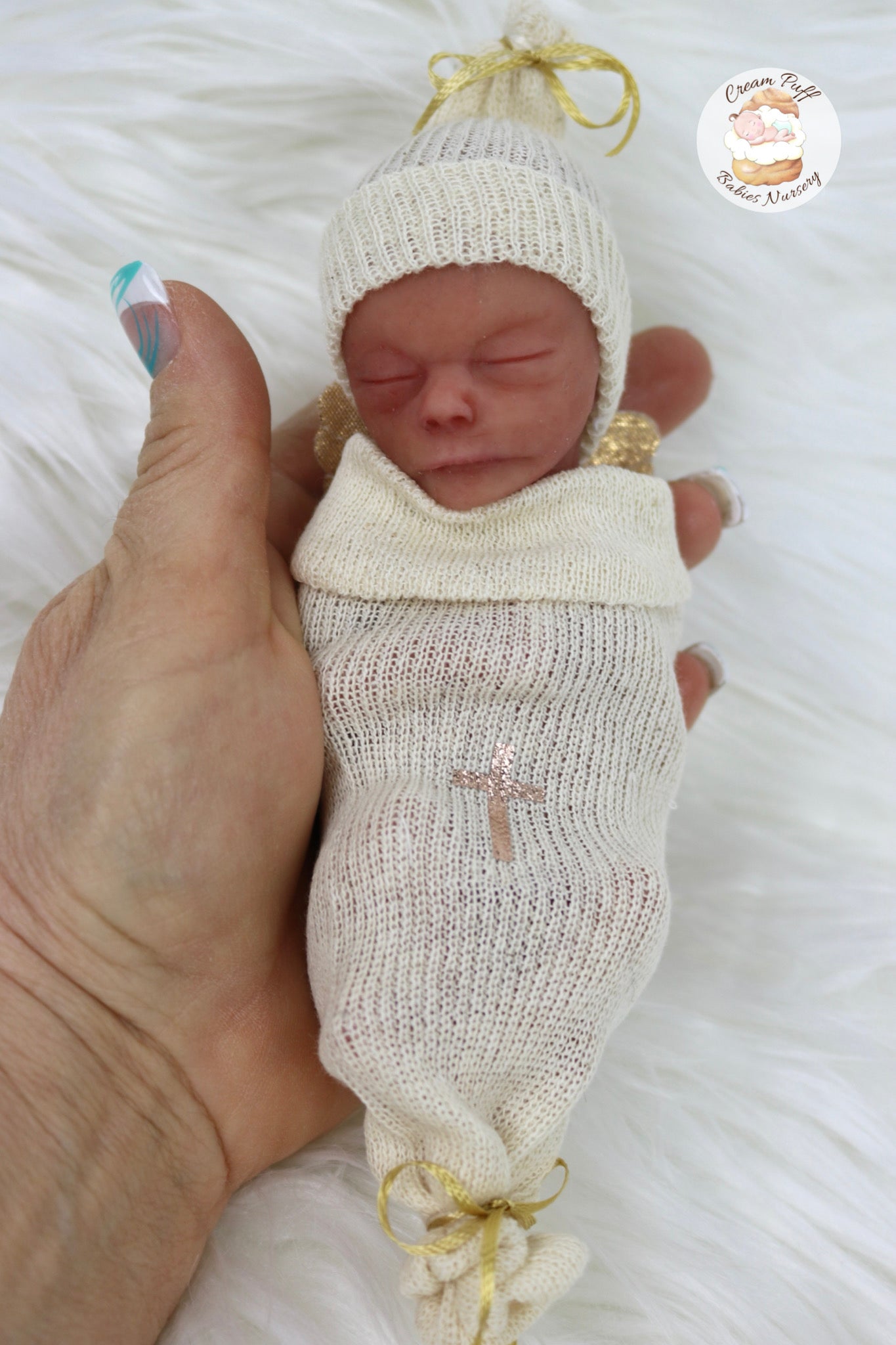 Silicone Micro Preemie Baby Boy Memorial Fetus Doll 15-16 Week Gestation