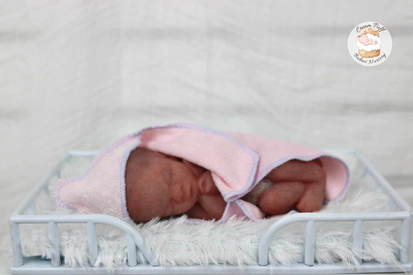 Reborn Silicone Fetus Micro Preemie Baby Girl Memorial Doll 22 Week Gestation