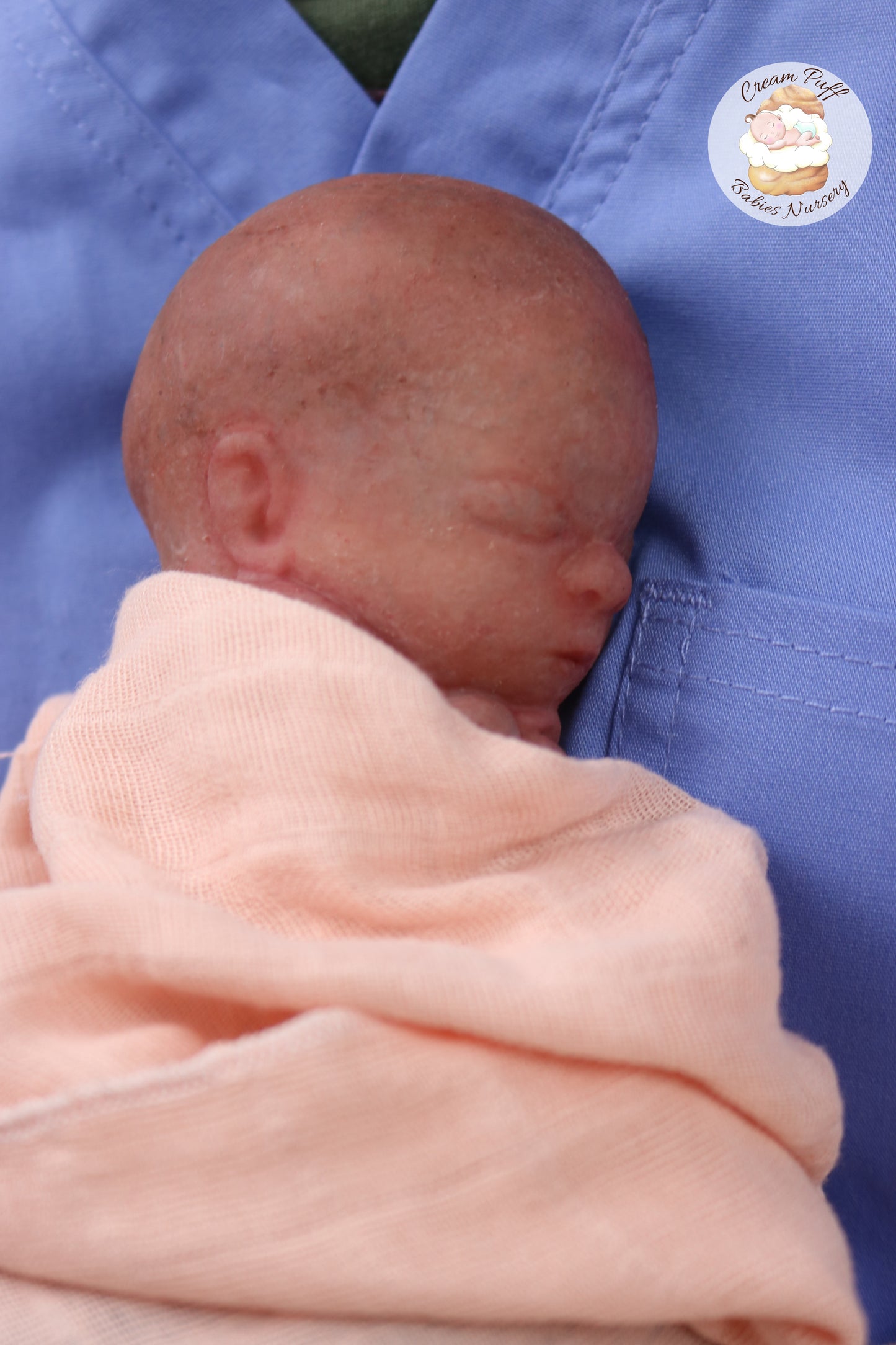 Reborn Silicone Fetus Micro Preemie Baby Girl Memorial Doll 22 Week Gestation
