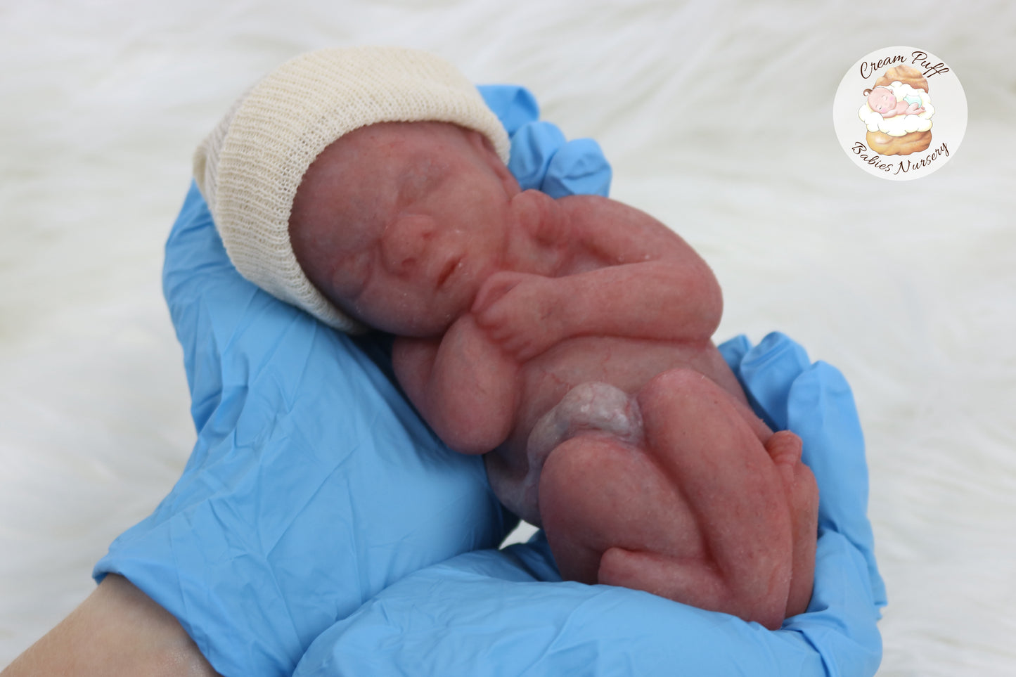 Reborn Silicone Fetus Micro Preemie Baby Girl Memorial Doll 22 Week Gestation