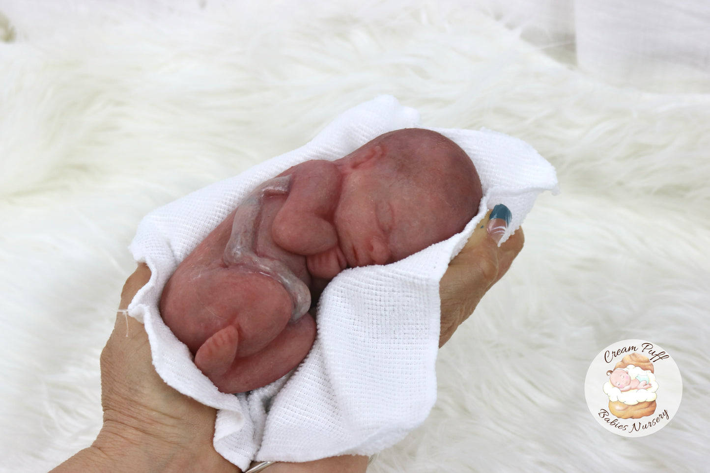 Reborn Silicone Fetus Micro Preemie Baby Girl Memorial Doll 22 Week Gestation