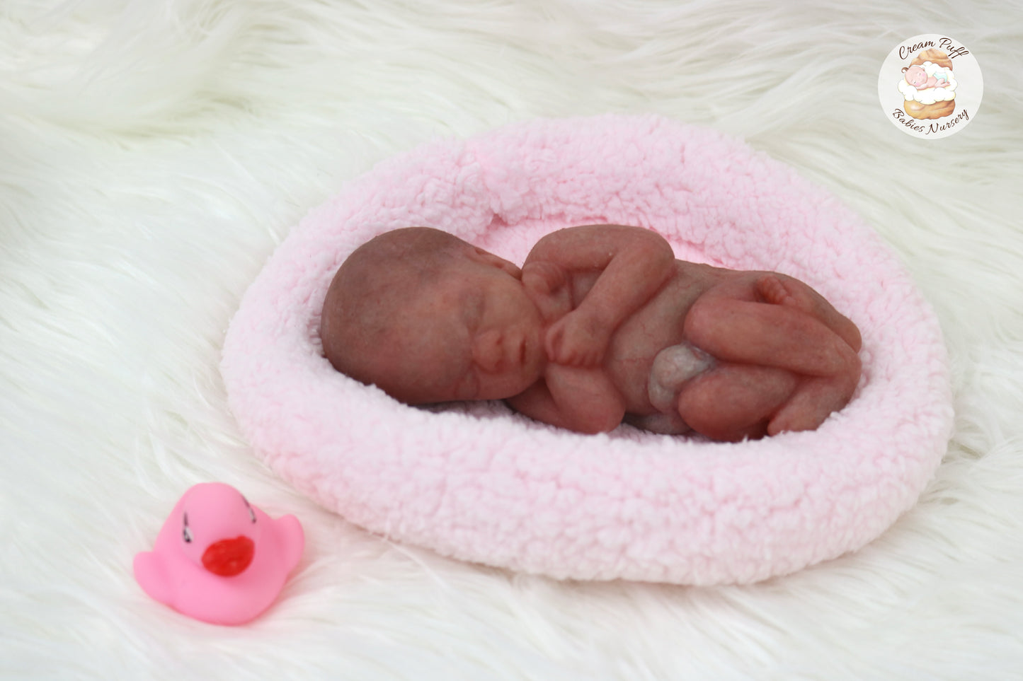 Reborn Silicone Fetus Micro Preemie Baby Girl Memorial Doll 22 Week Gestation