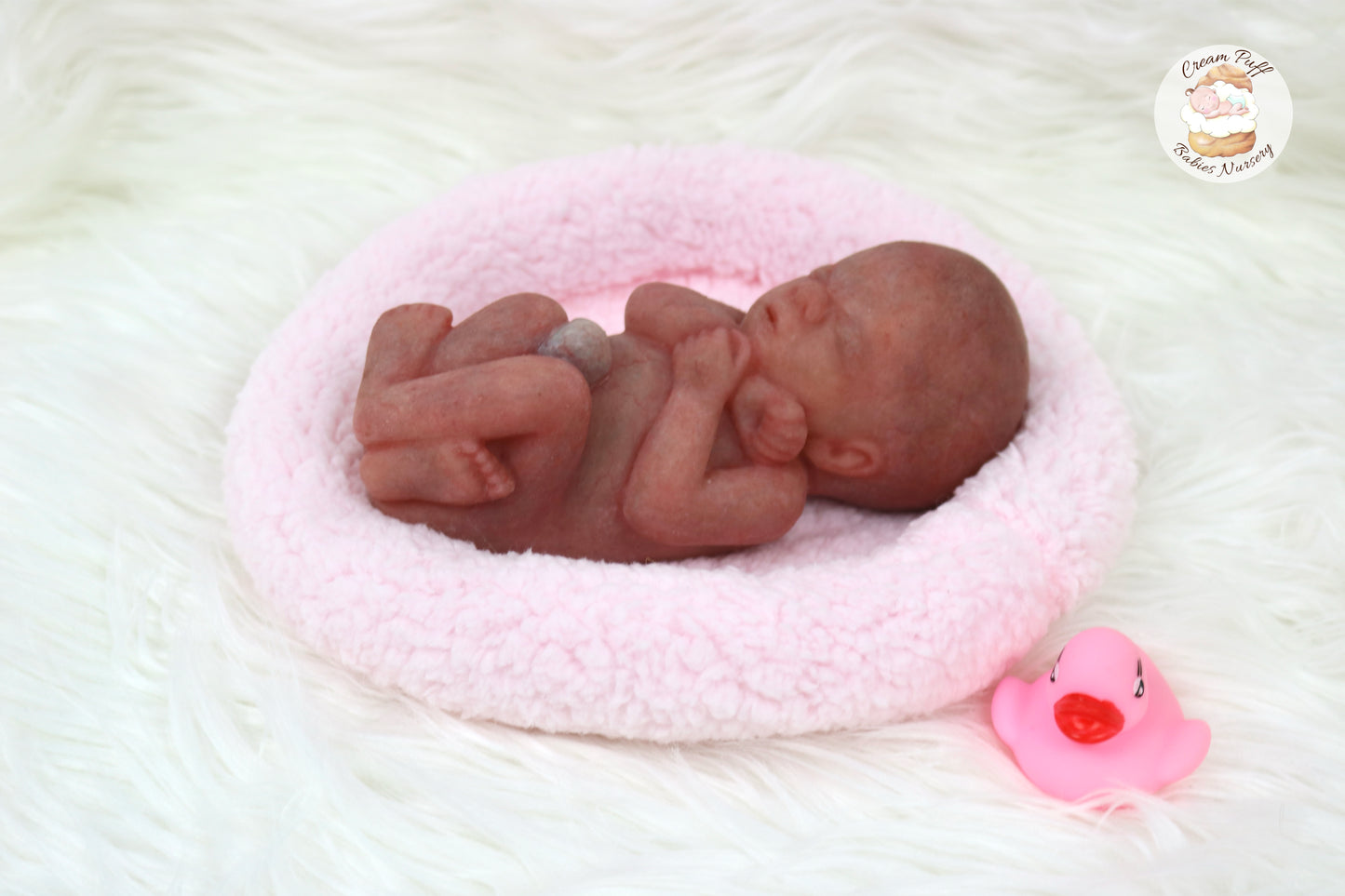 Reborn Silicone Fetus Micro Preemie Baby Girl Memorial Doll 22 Week Gestation