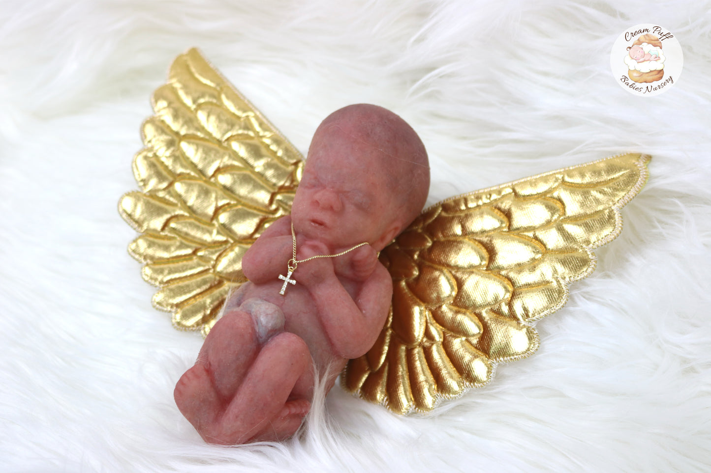 Reborn Silicone Fetus Micro Preemie Baby Girl Memorial Doll 22 Week Gestation