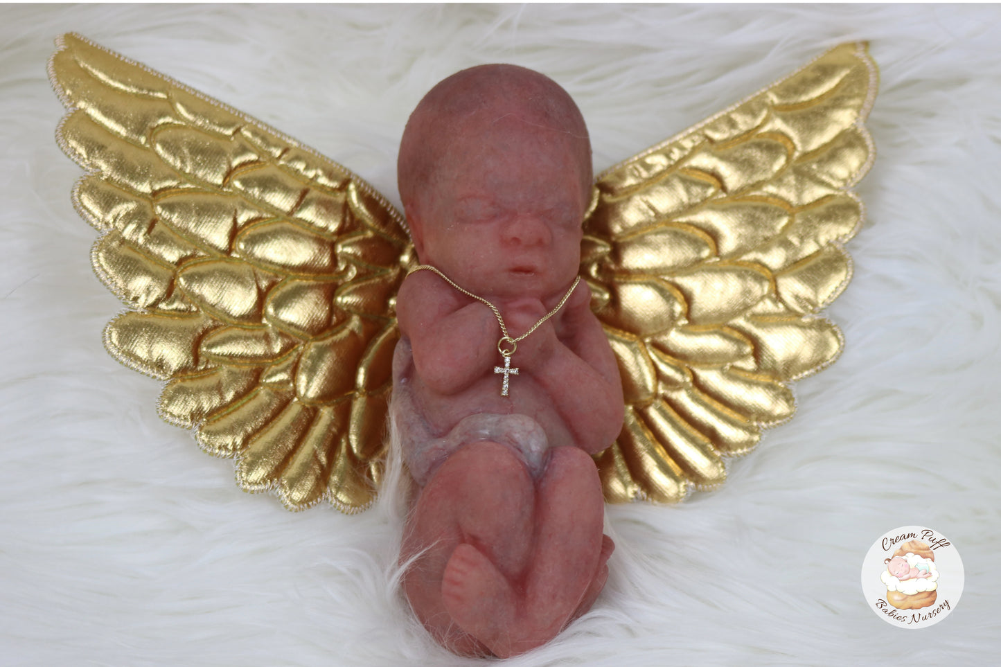 Reborn Silicone Fetus Micro Preemie Baby Girl Memorial Doll 22 Week Gestation