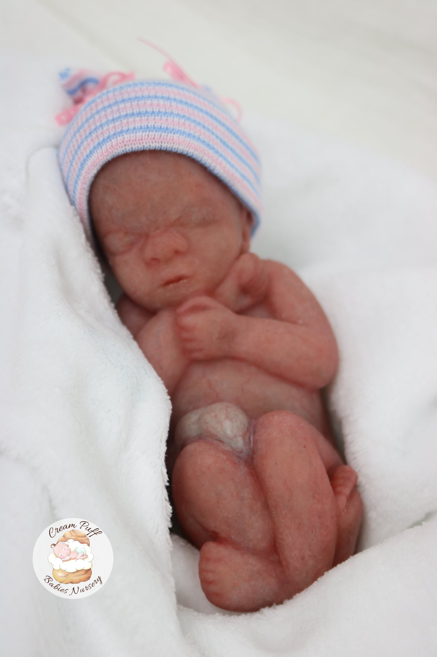 Reborn Silicone Fetus Micro Preemie Baby Girl Memorial Doll 22 Week Gestation