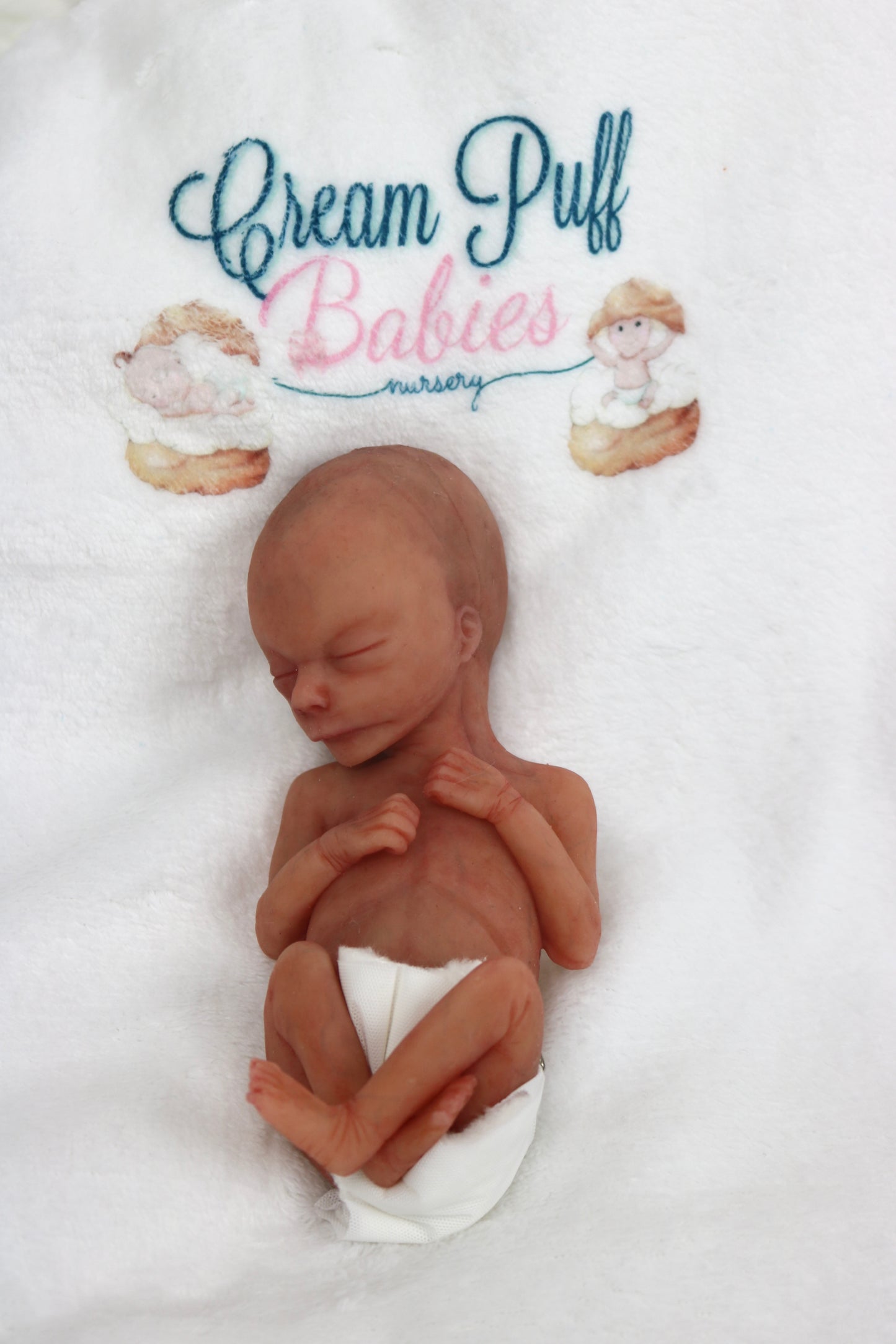 Adoptable Silicone Micro Preemie Baby Boy Memorial Fetus Doll 15-16 Week Gestation