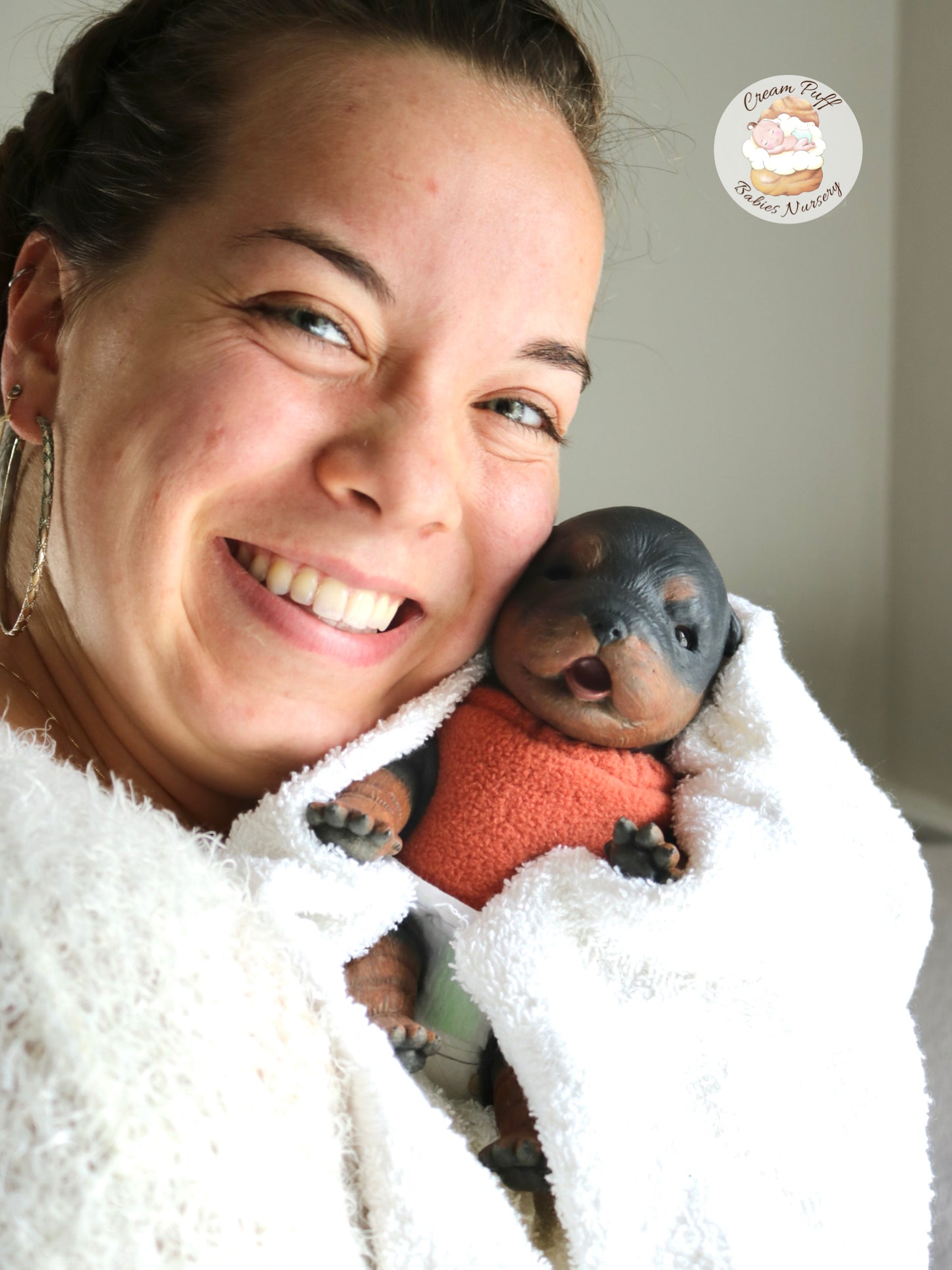 Adoptable Reborn Rottweiler / Doberman Puppy Dog Baby Doll