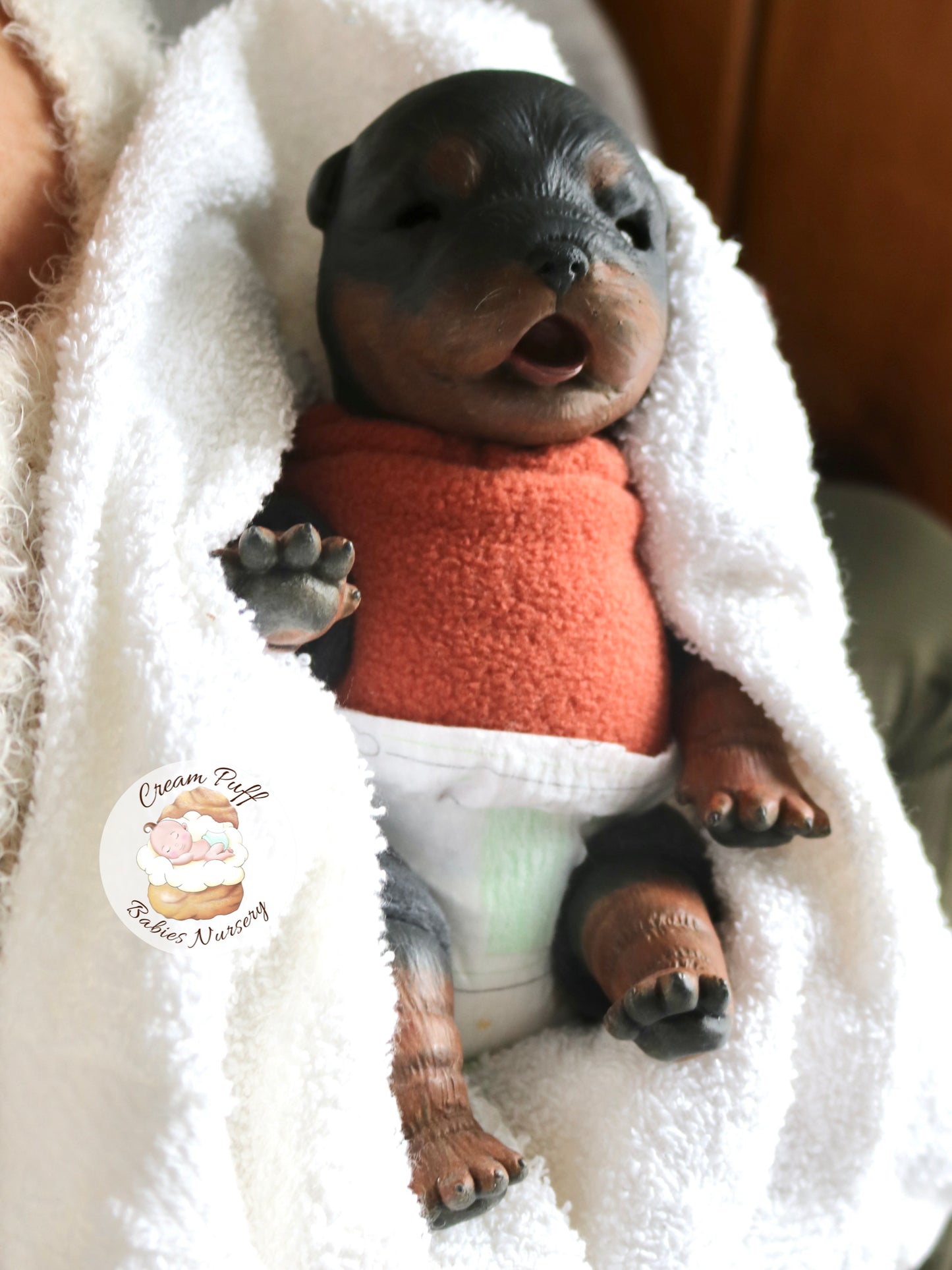 Adoptable Reborn Rottweiler / Doberman Puppy Dog Baby Doll