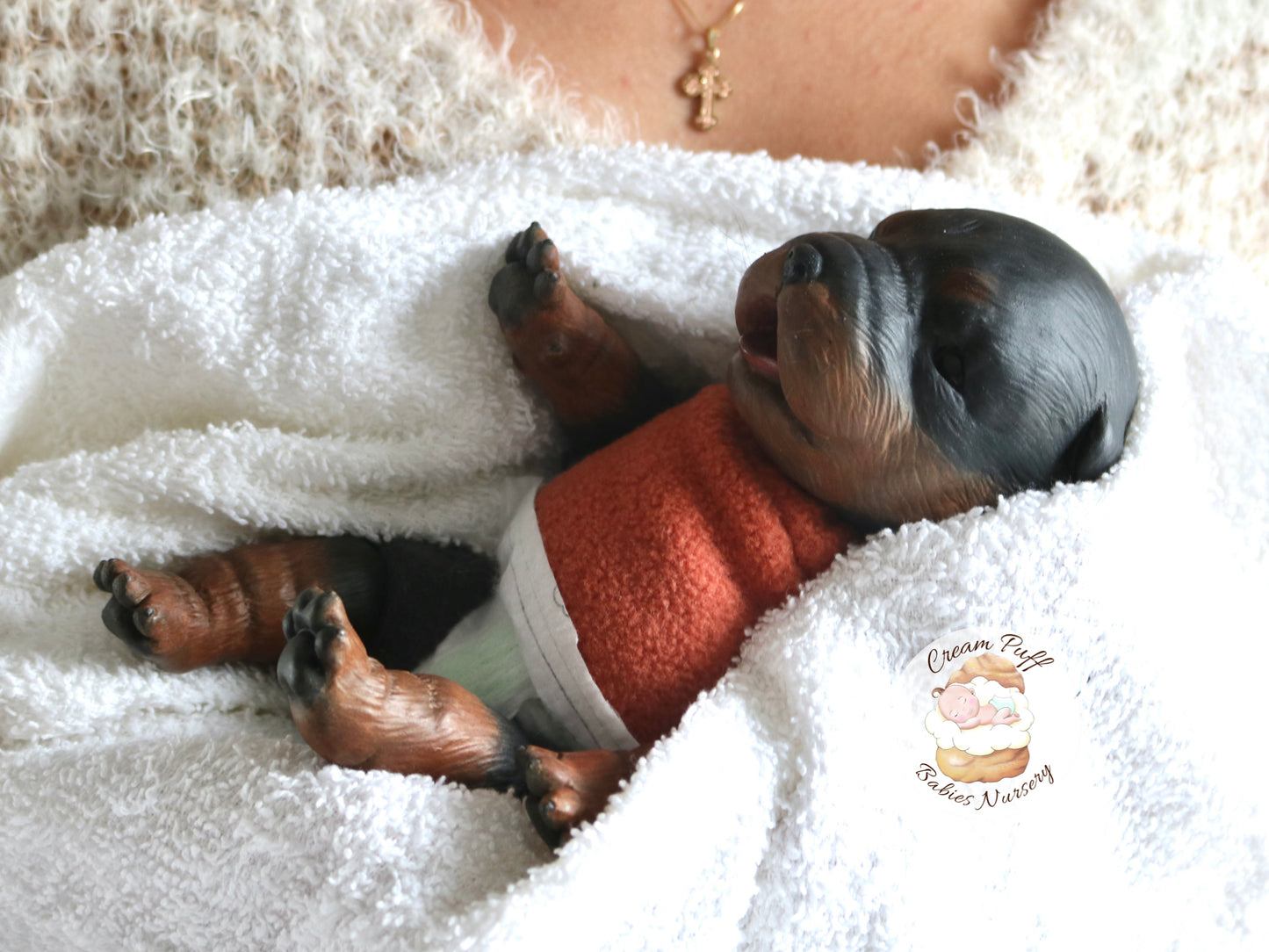 Adoptable Reborn Rottweiler / Doberman Puppy Dog Baby Doll