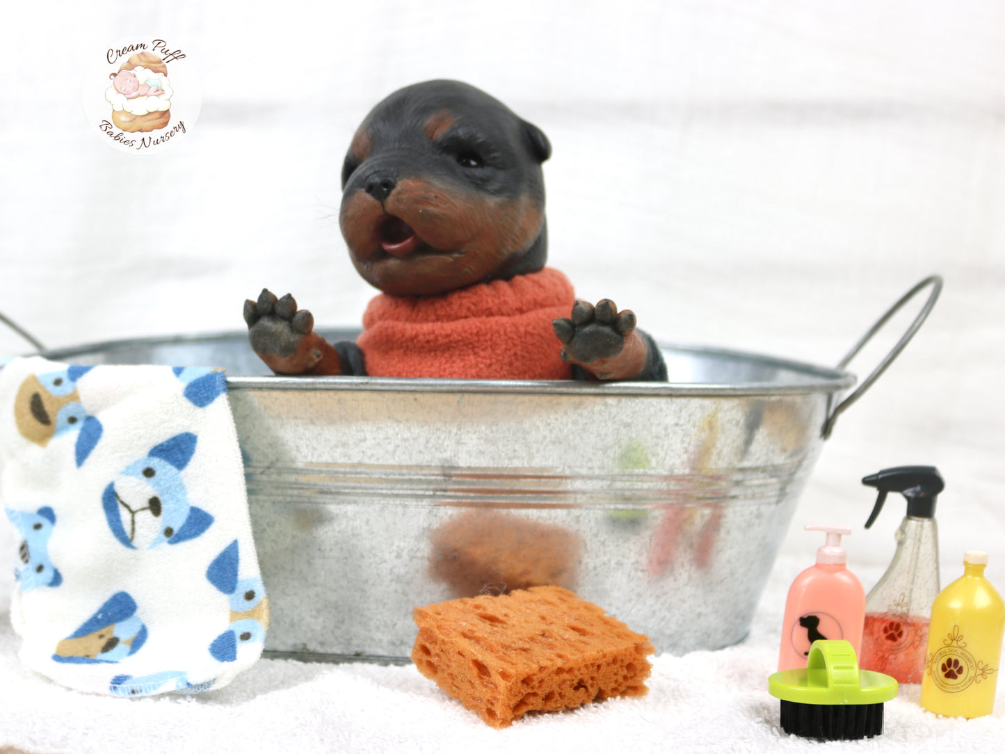 Adoptable Reborn Rottweiler / Doberman Puppy Dog Baby Doll